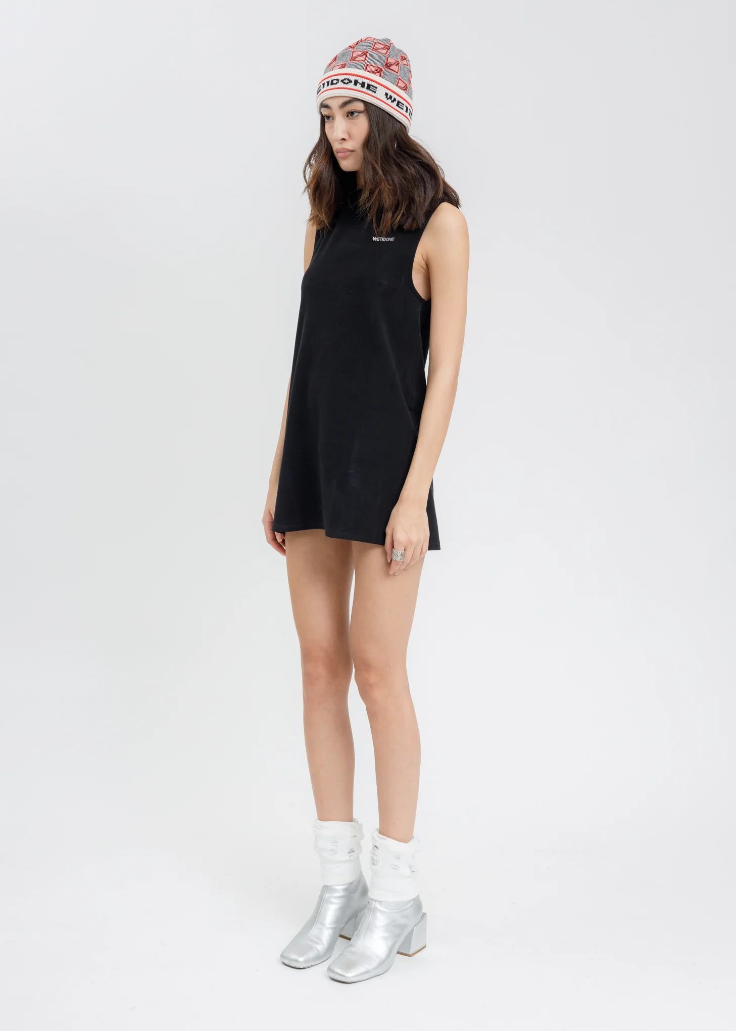Black Big Logo Mini Dress - Image 3