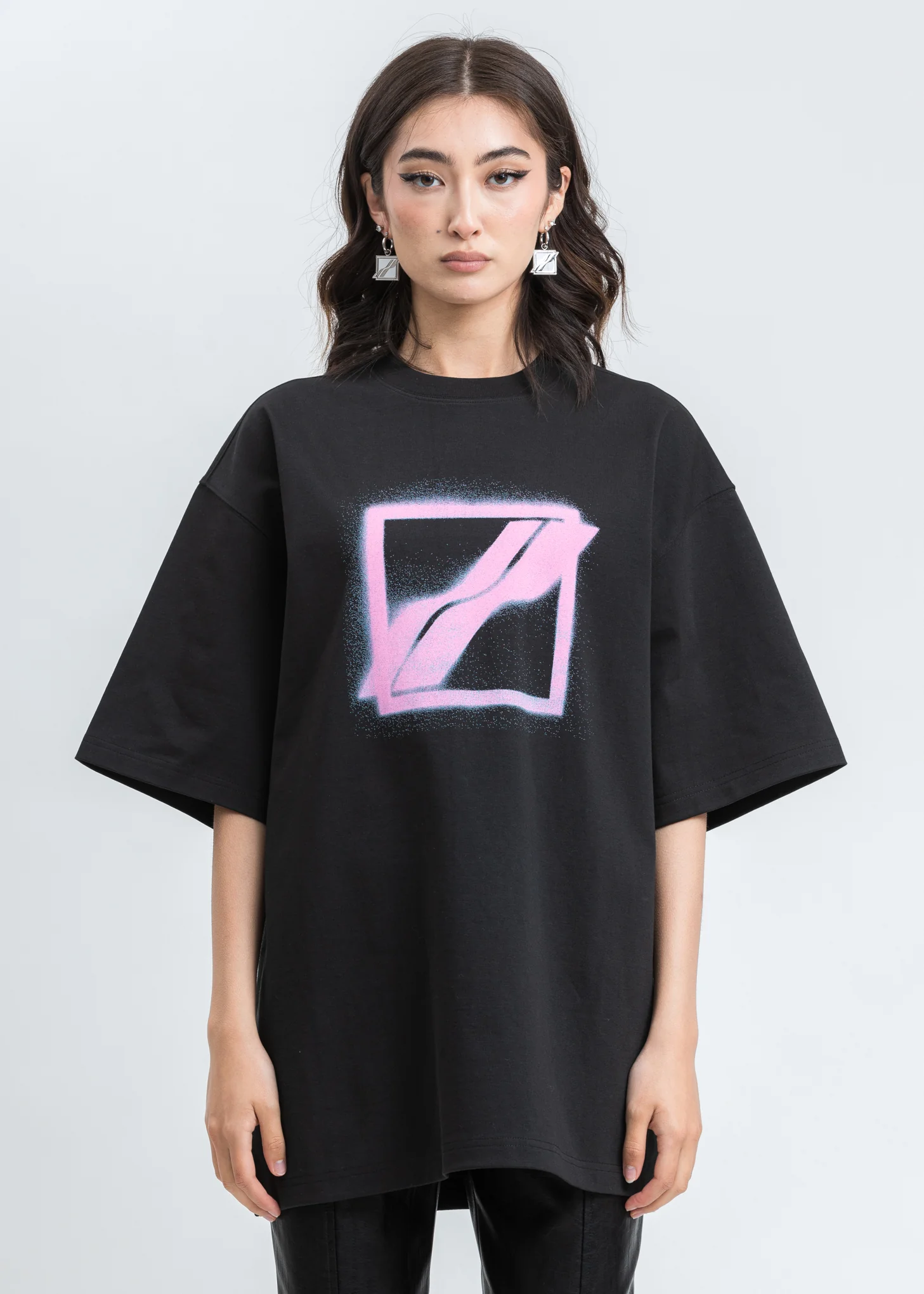 Black Big Logo Printing T-Shirt