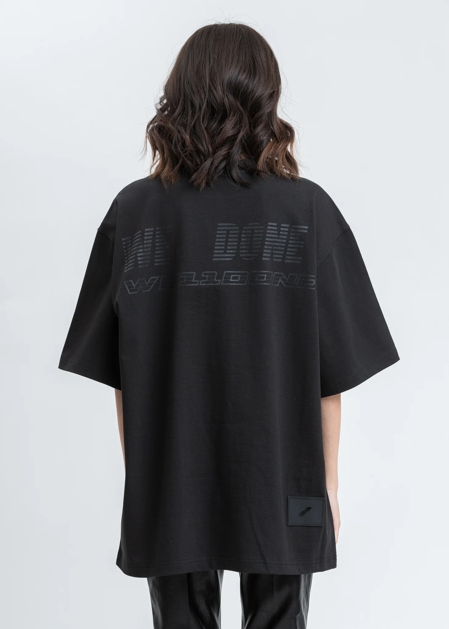 Black Big Logo Printing T-Shirt - Image 2