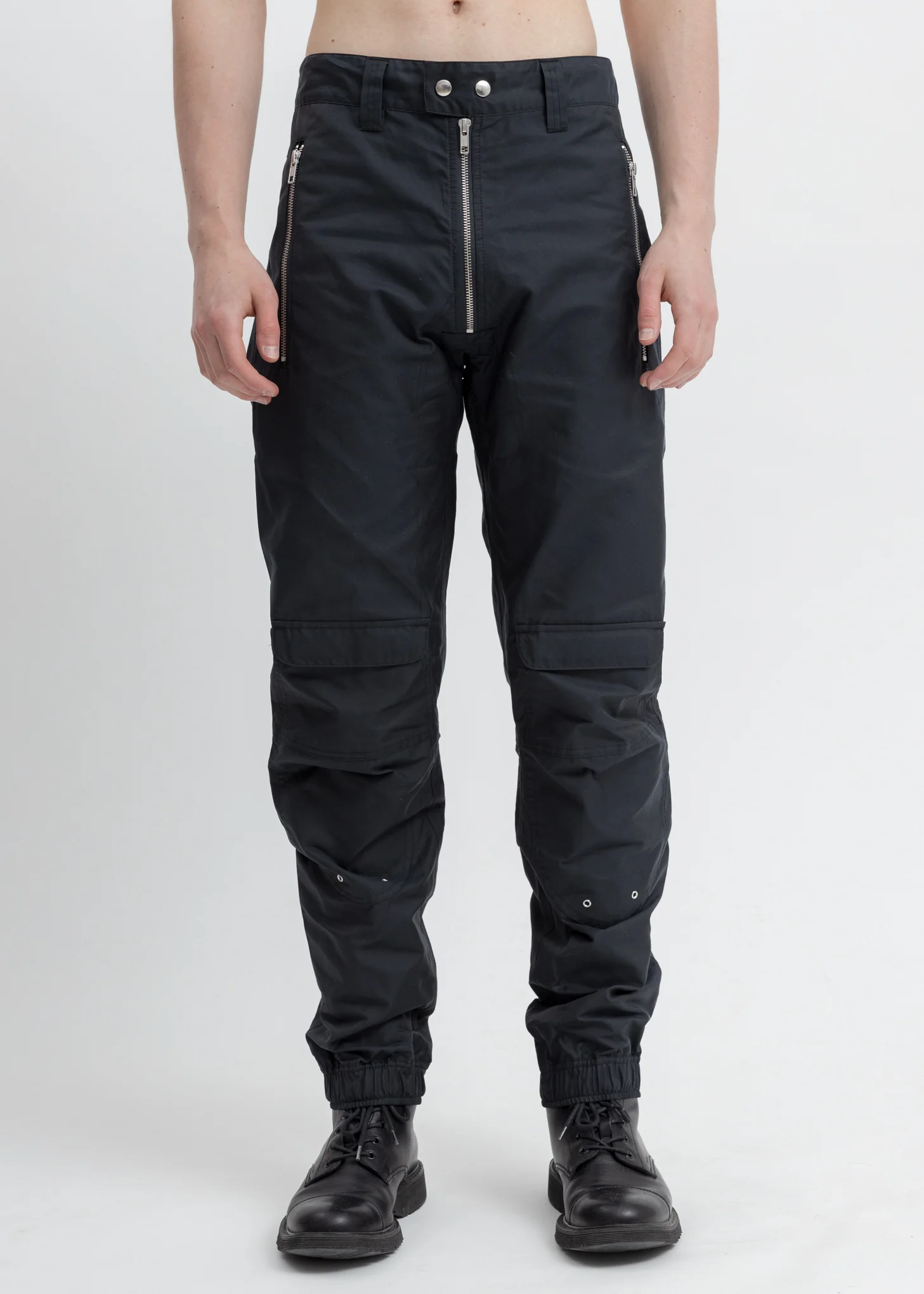 Black Biker Cargo Pants