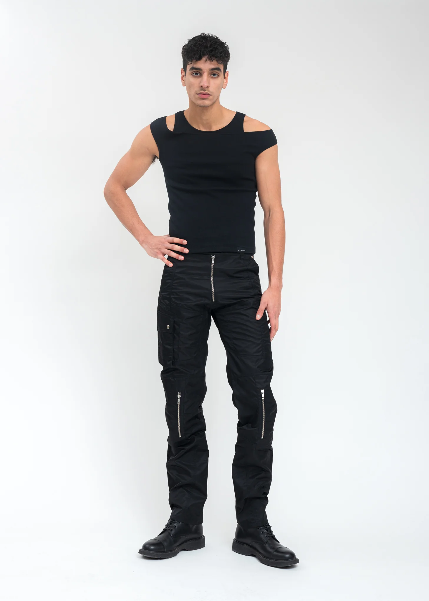 Black Biker Trousers With Explore Zip - Image 6