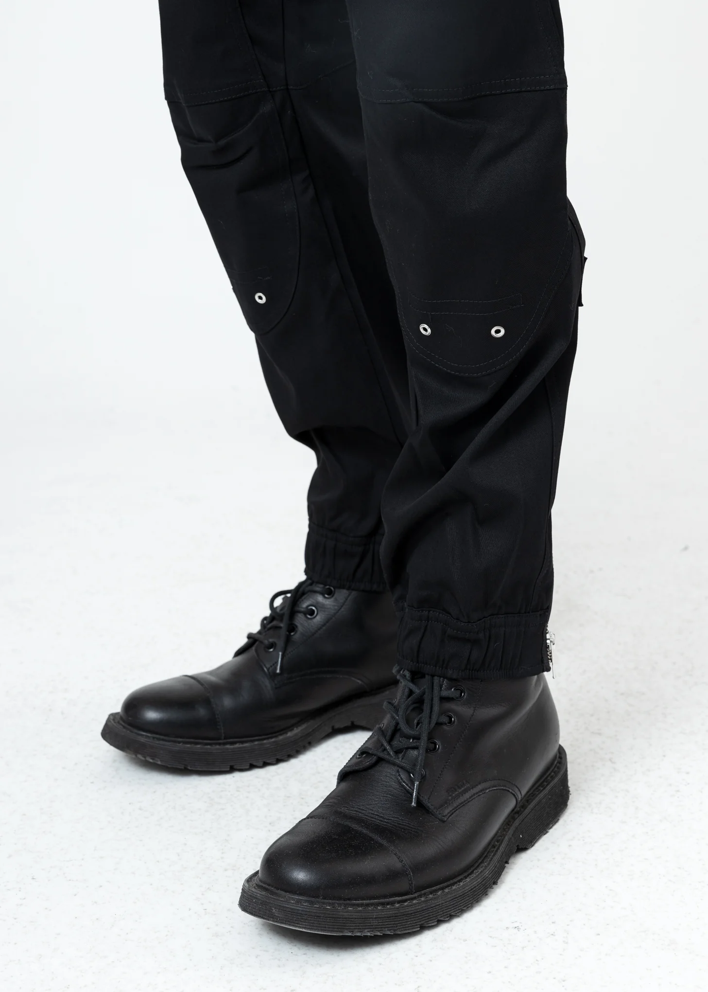 Black Biker Trousers With Zips - Image 5