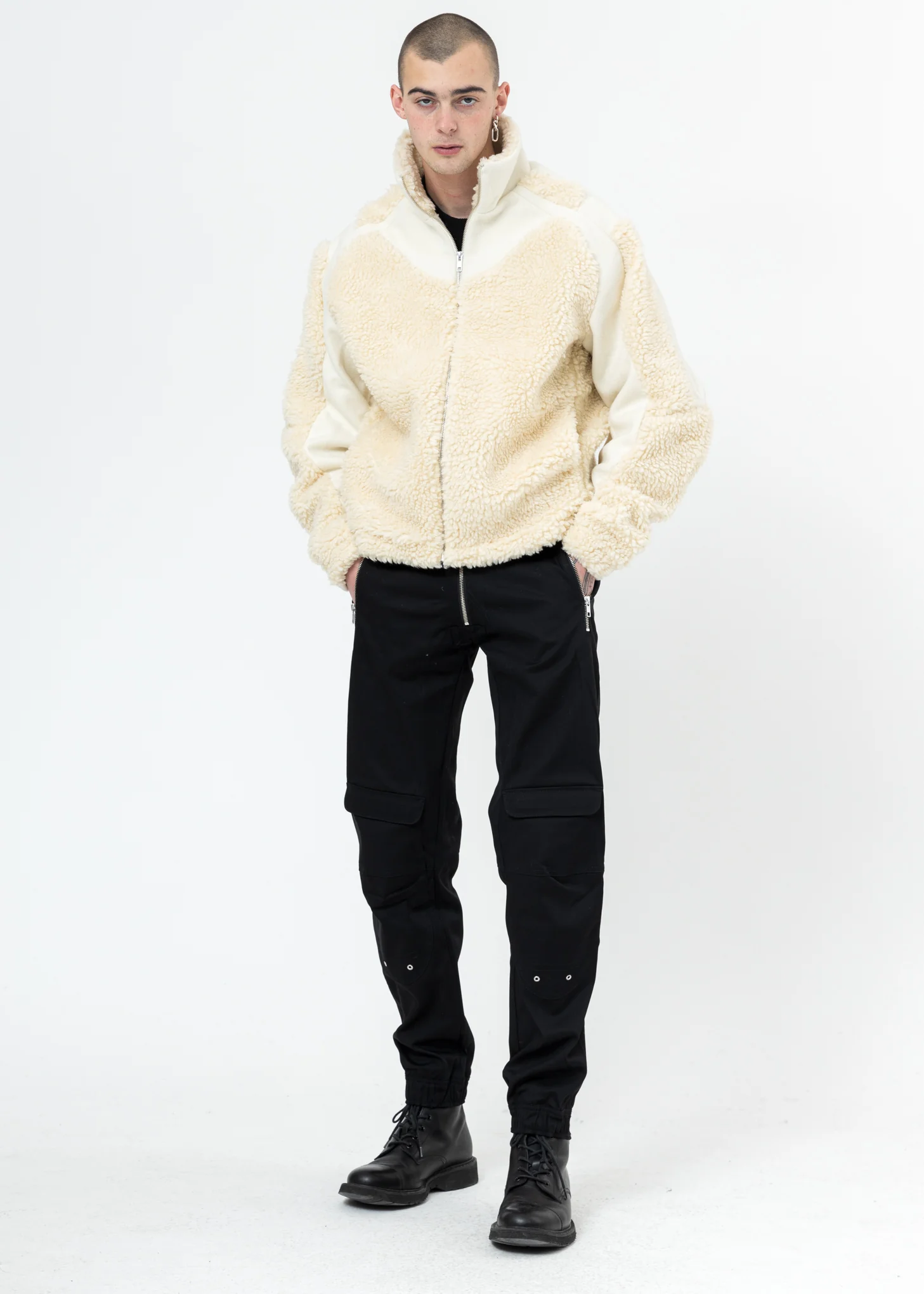 Black Biker Trousers With Zips - Image 7