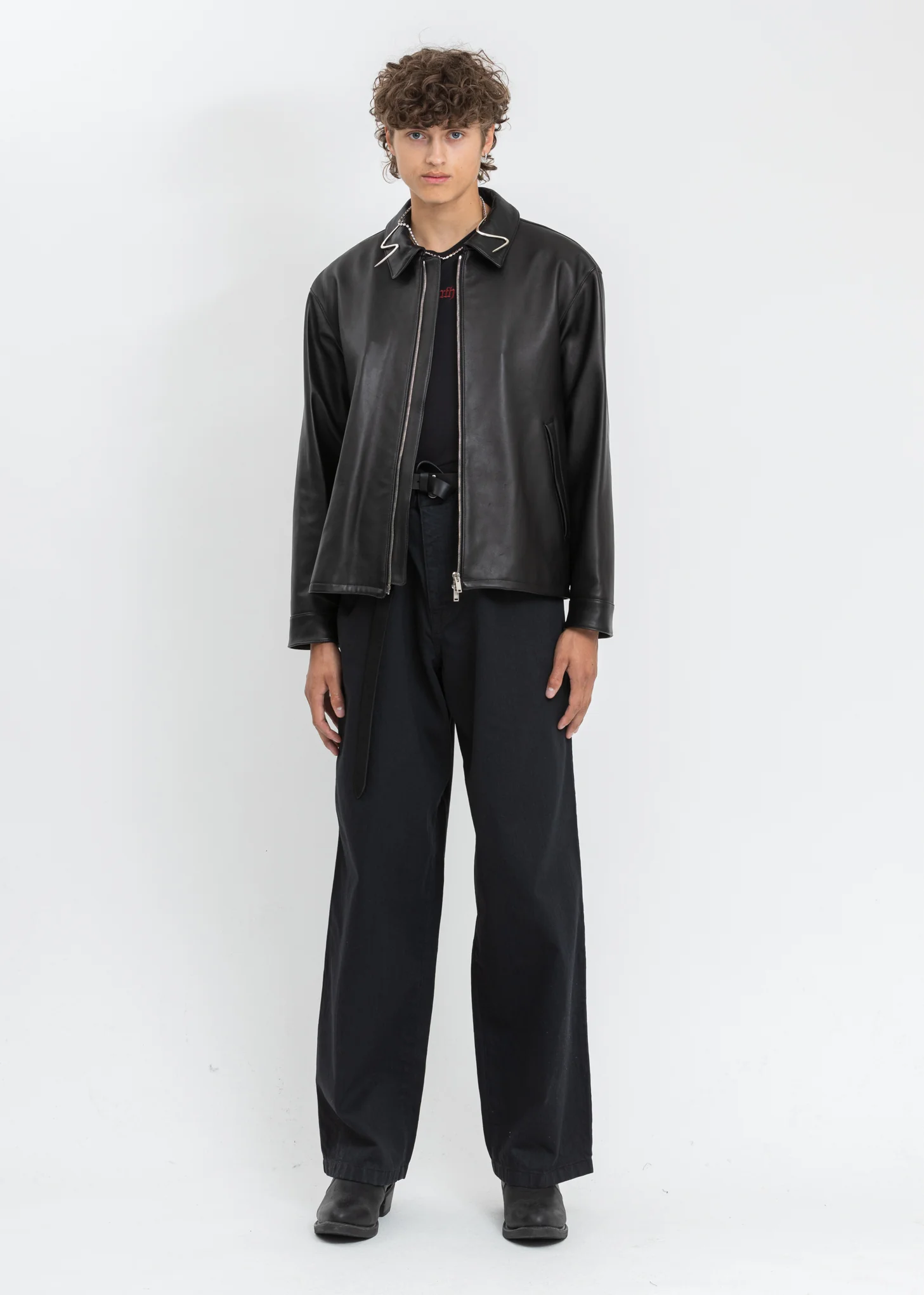 Black Birth Leather Jacket - Image 6