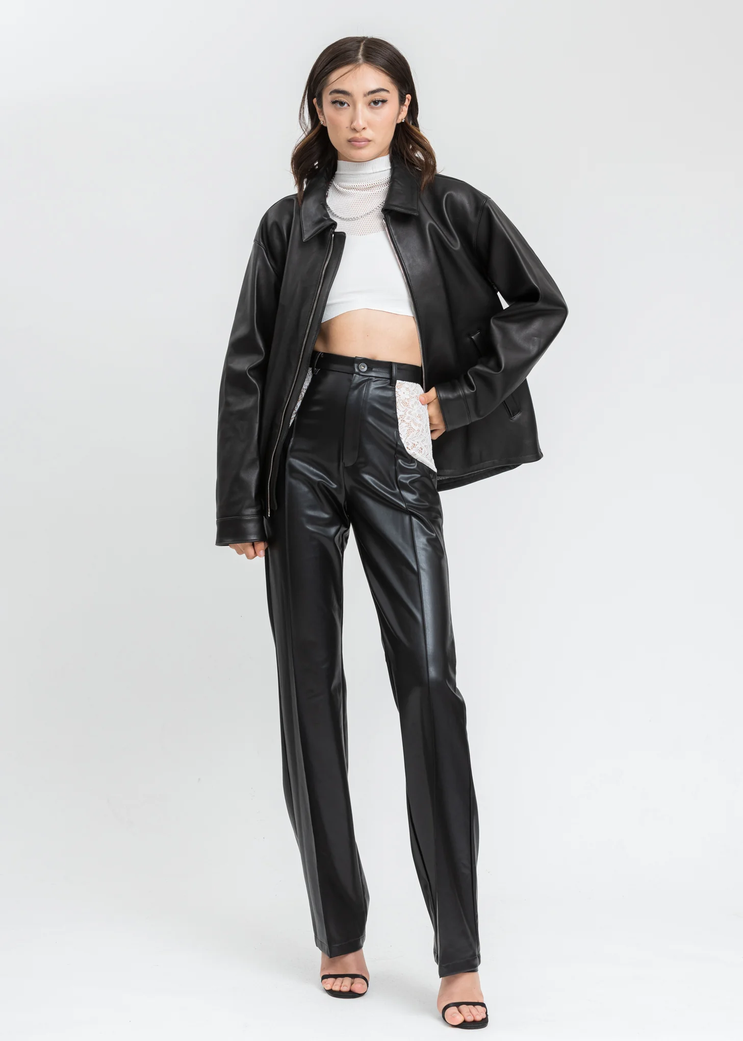 Black Birth Leather Jacket - Image 6