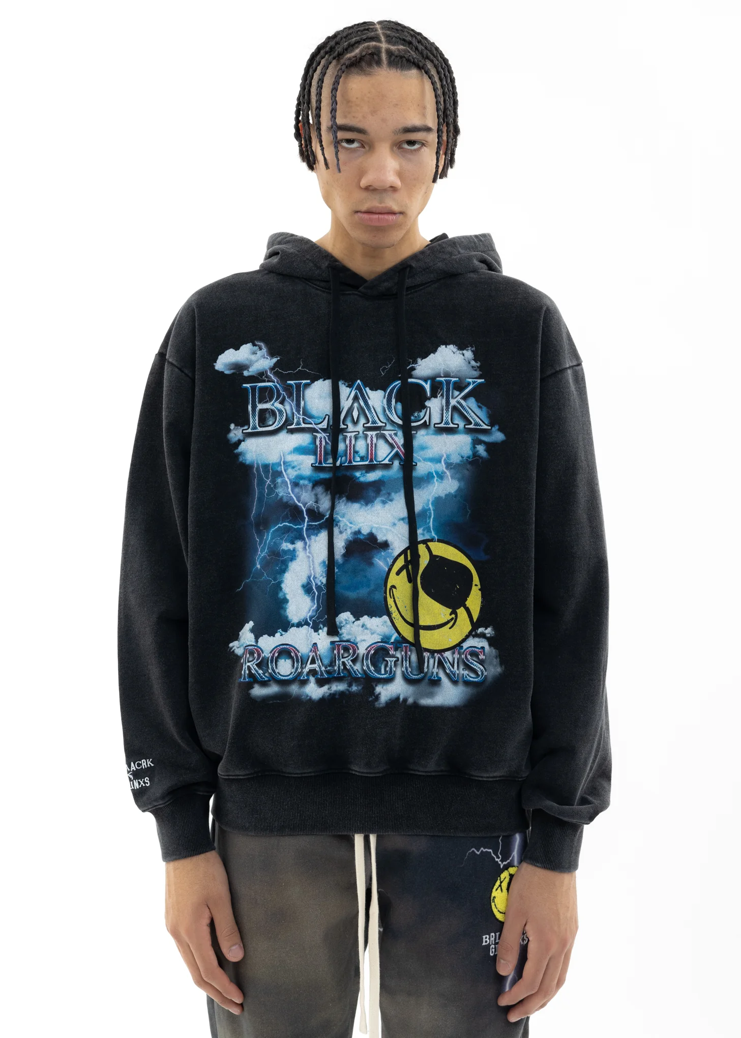 Black Black Lux X roarguns Cloud&Smile Hoodie