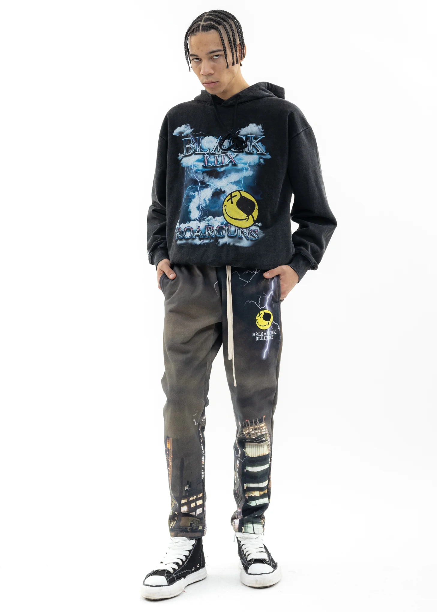 Black Black Lux X roarguns Cloud&Smile Hoodie - Image 6