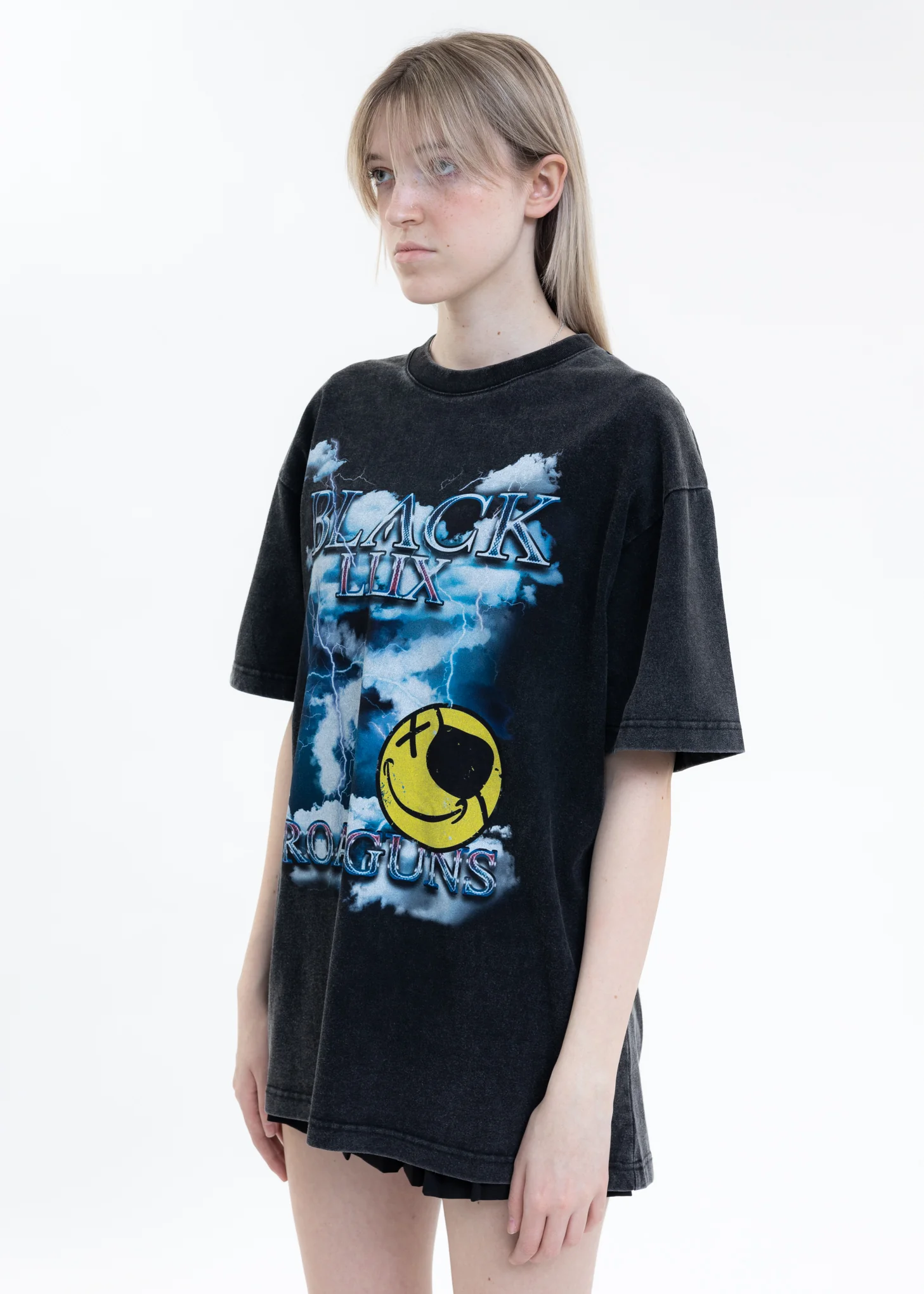 Black Black Lux X roarguns Cloud&Smile T-Shirt - Image 3