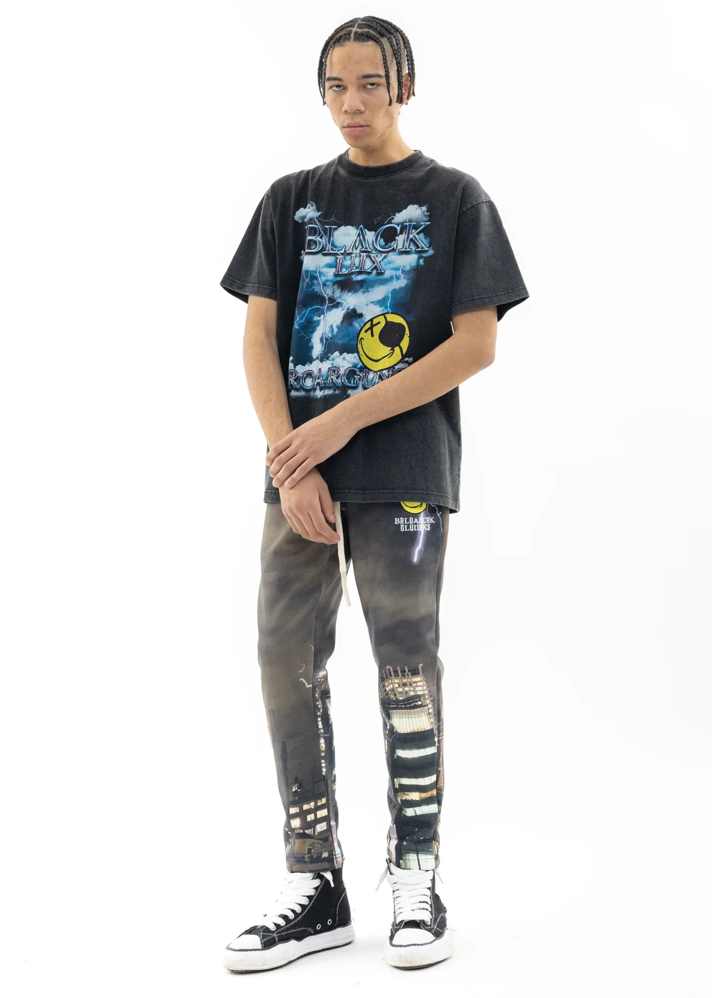 Black Black Lux X roarguns Cloud&Smile T-Shirt - Image 5