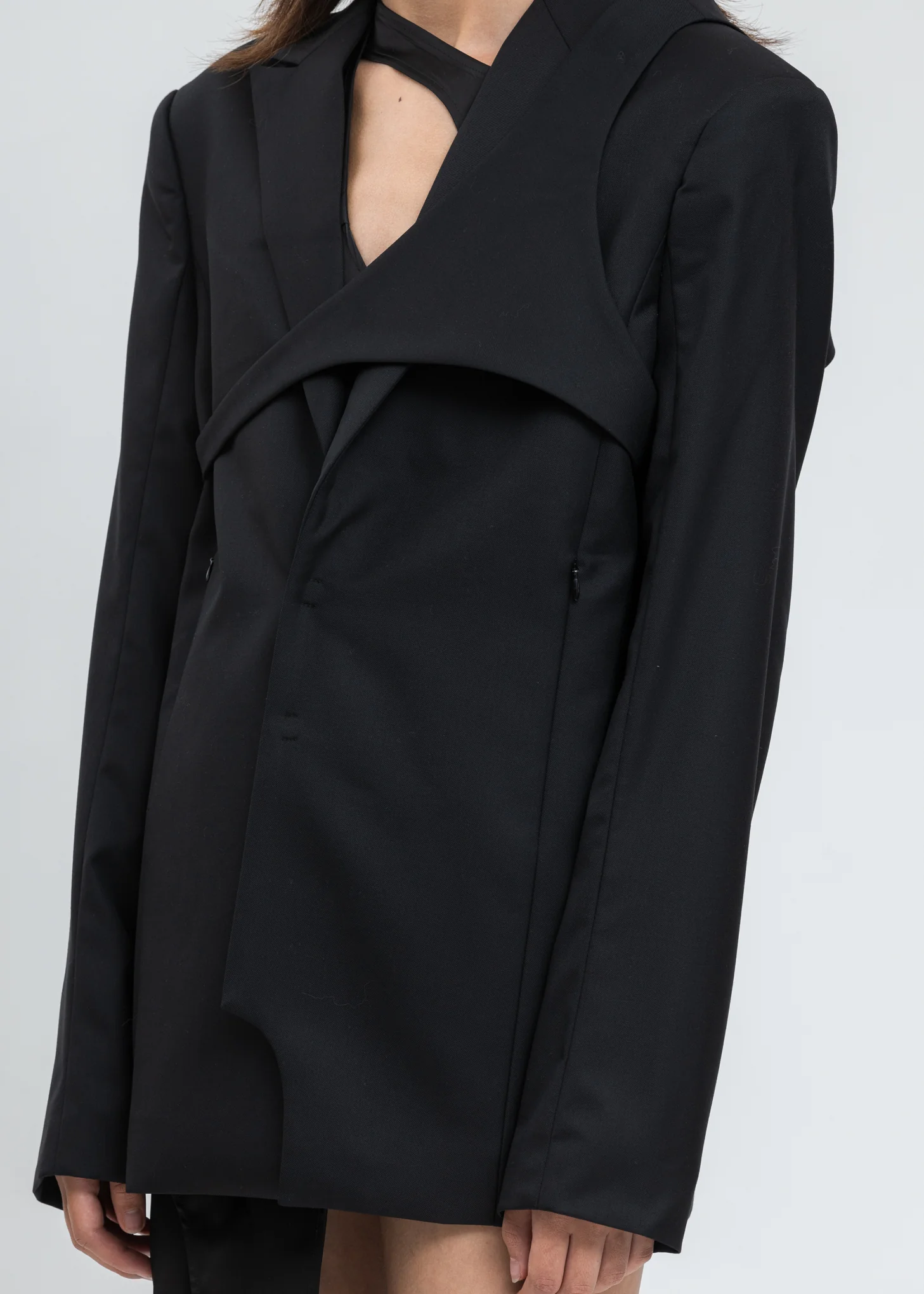 Black Blazer With Removable Harness - Image 4