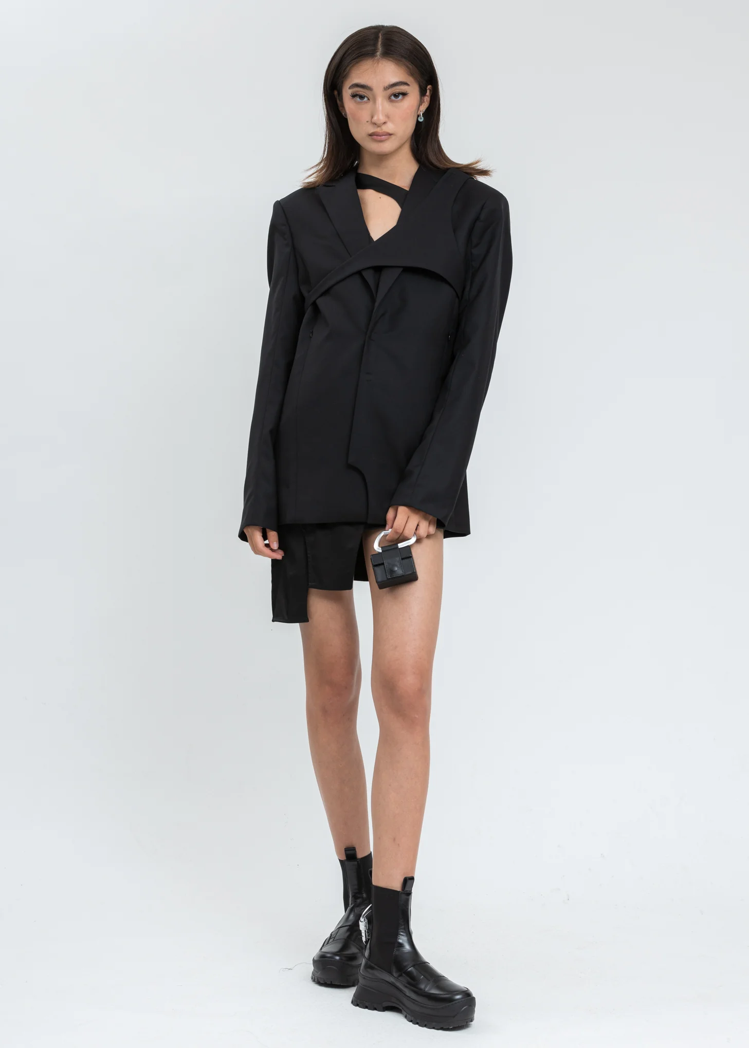 Black Blazer With Removable Harness - Image 5