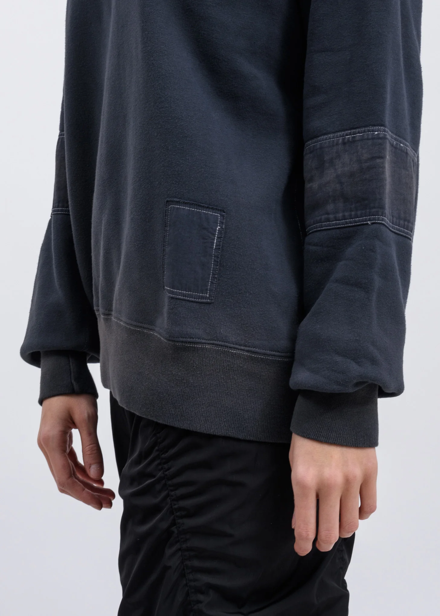 Black Bleach Patchwork Sweater - Image 3