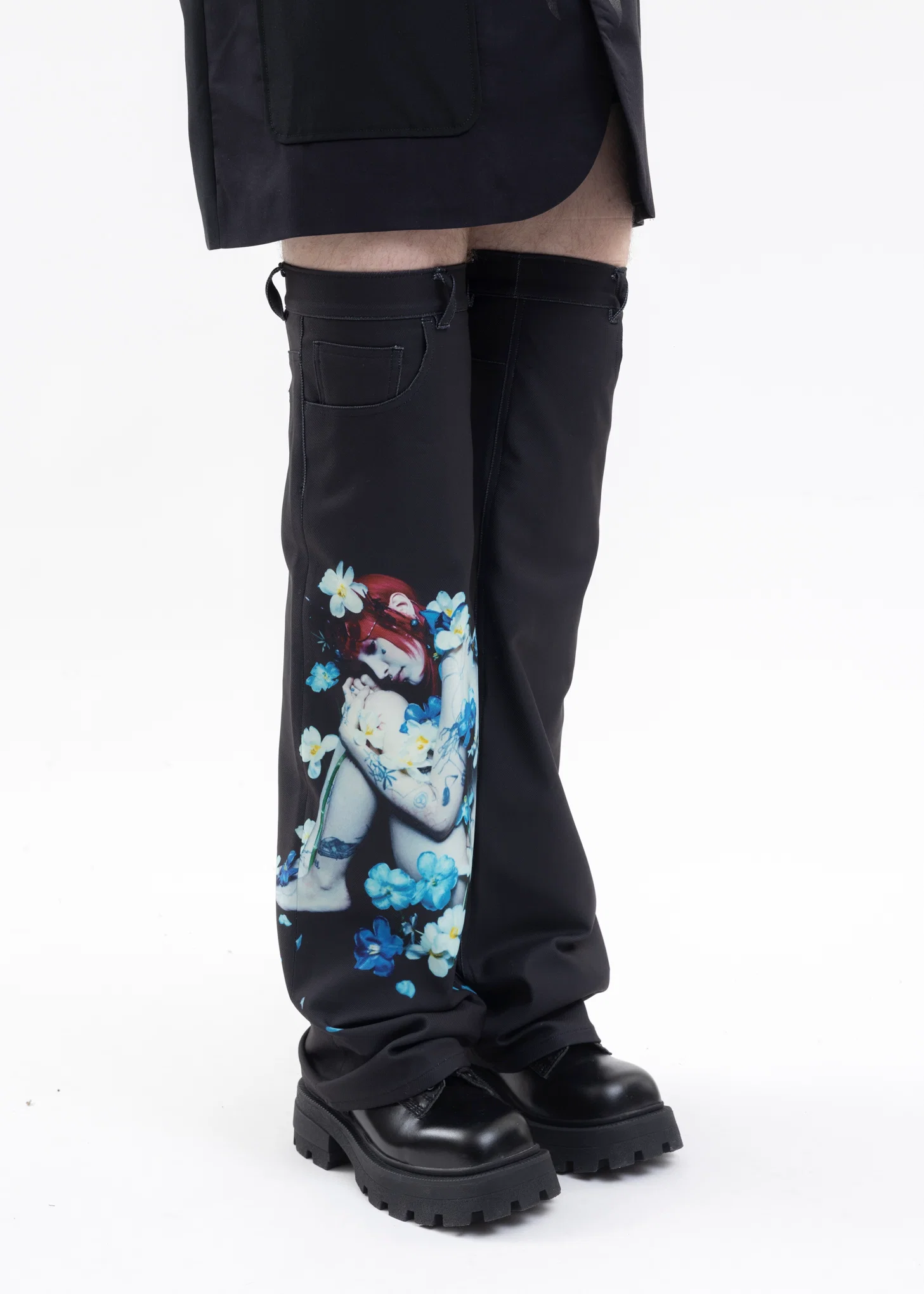 BLACK BLUE GIRL KNEE-HIGH - Image 3