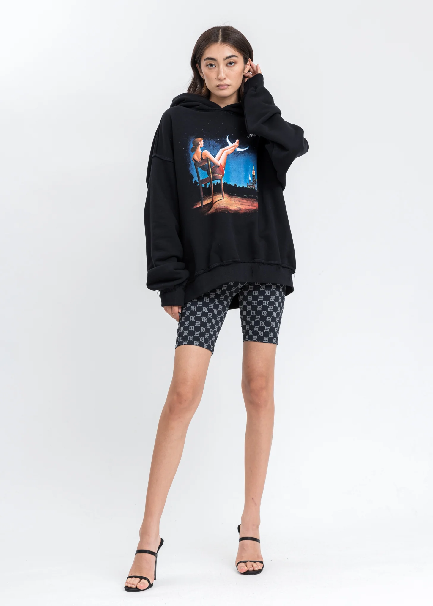 Black Blue Moon Hoodie - Image 5