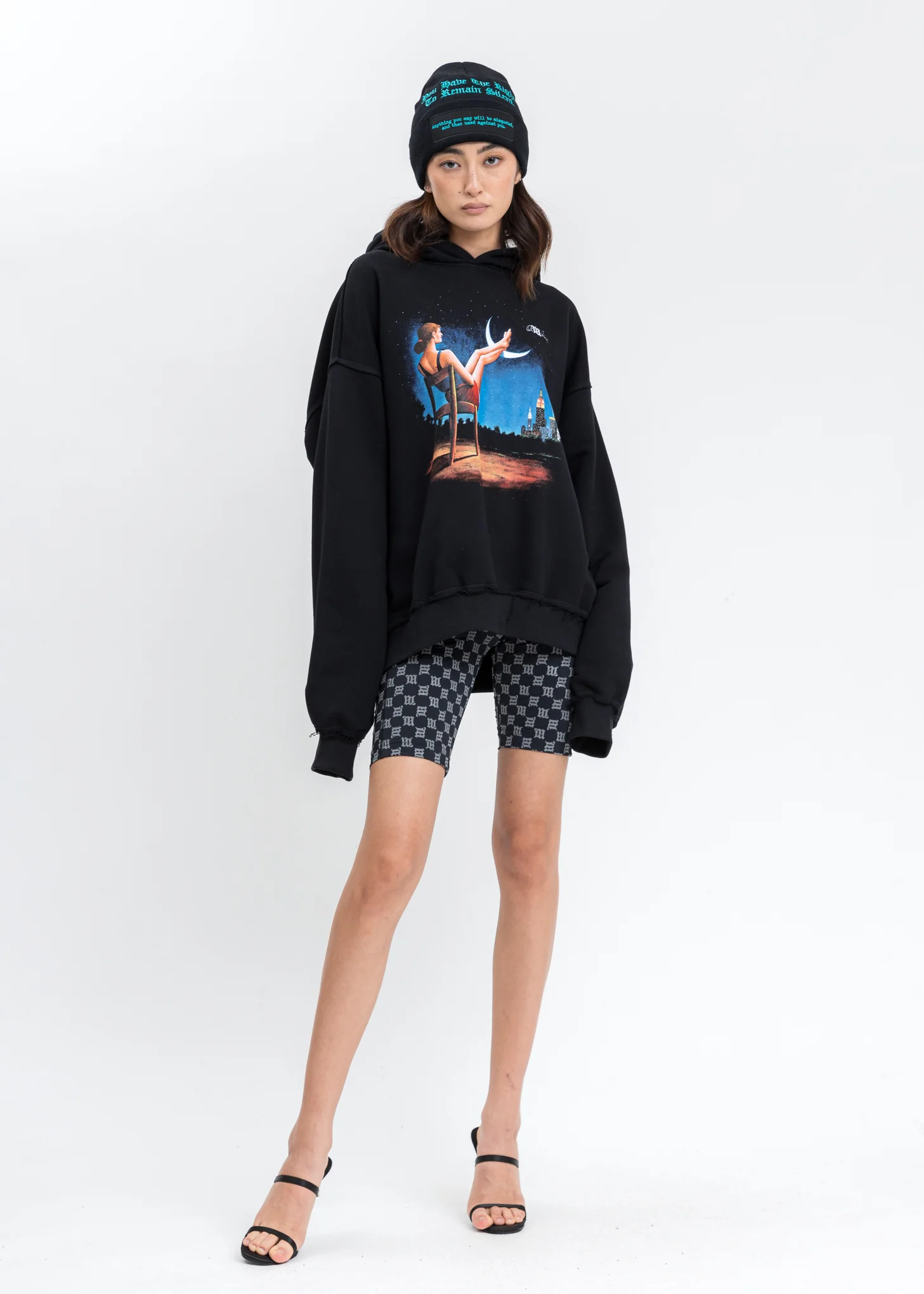 Black Blue Moon Hoodie - Image 6