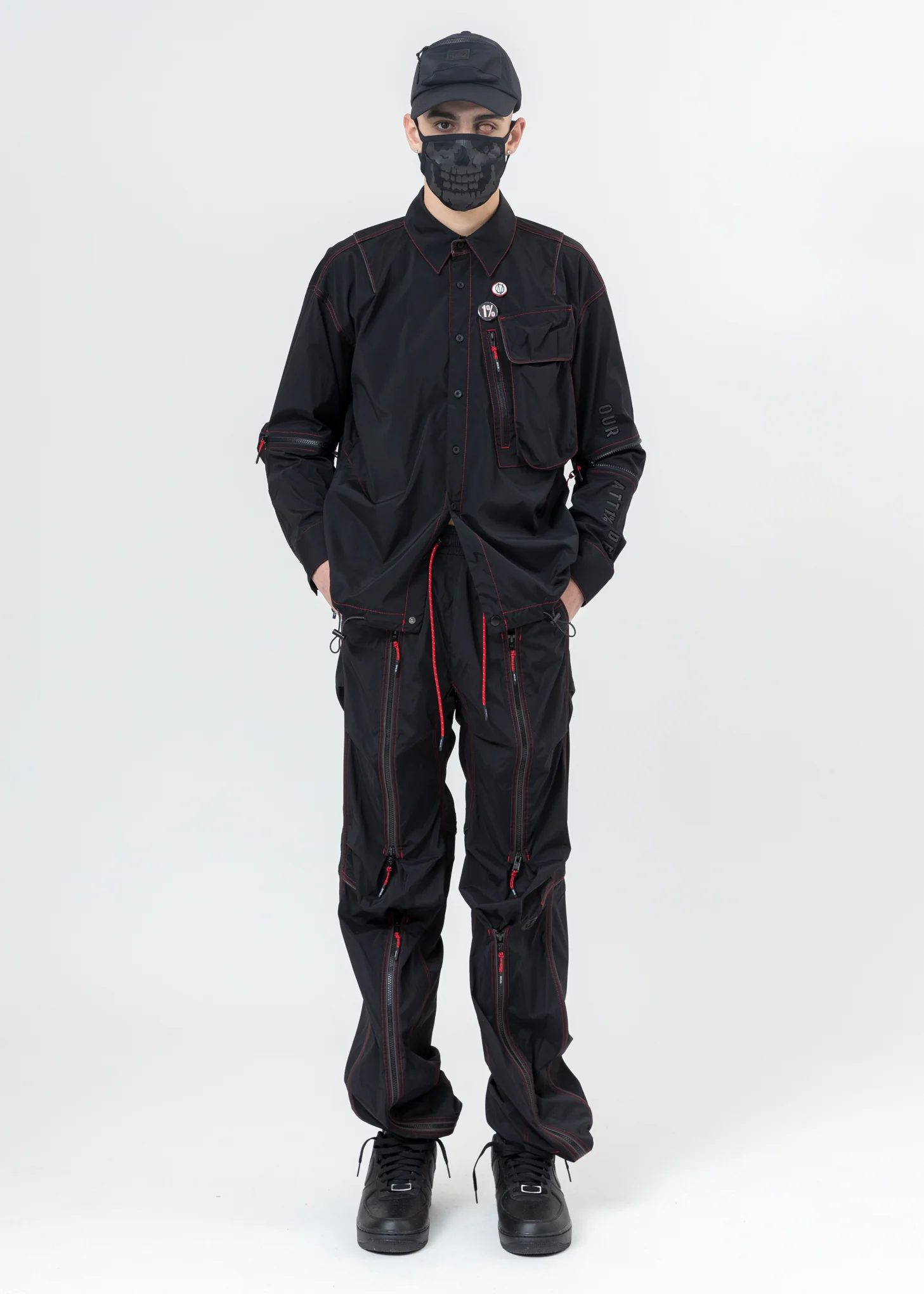 Black BONDAGE ATT1%TUDE Line Pants - Image 11