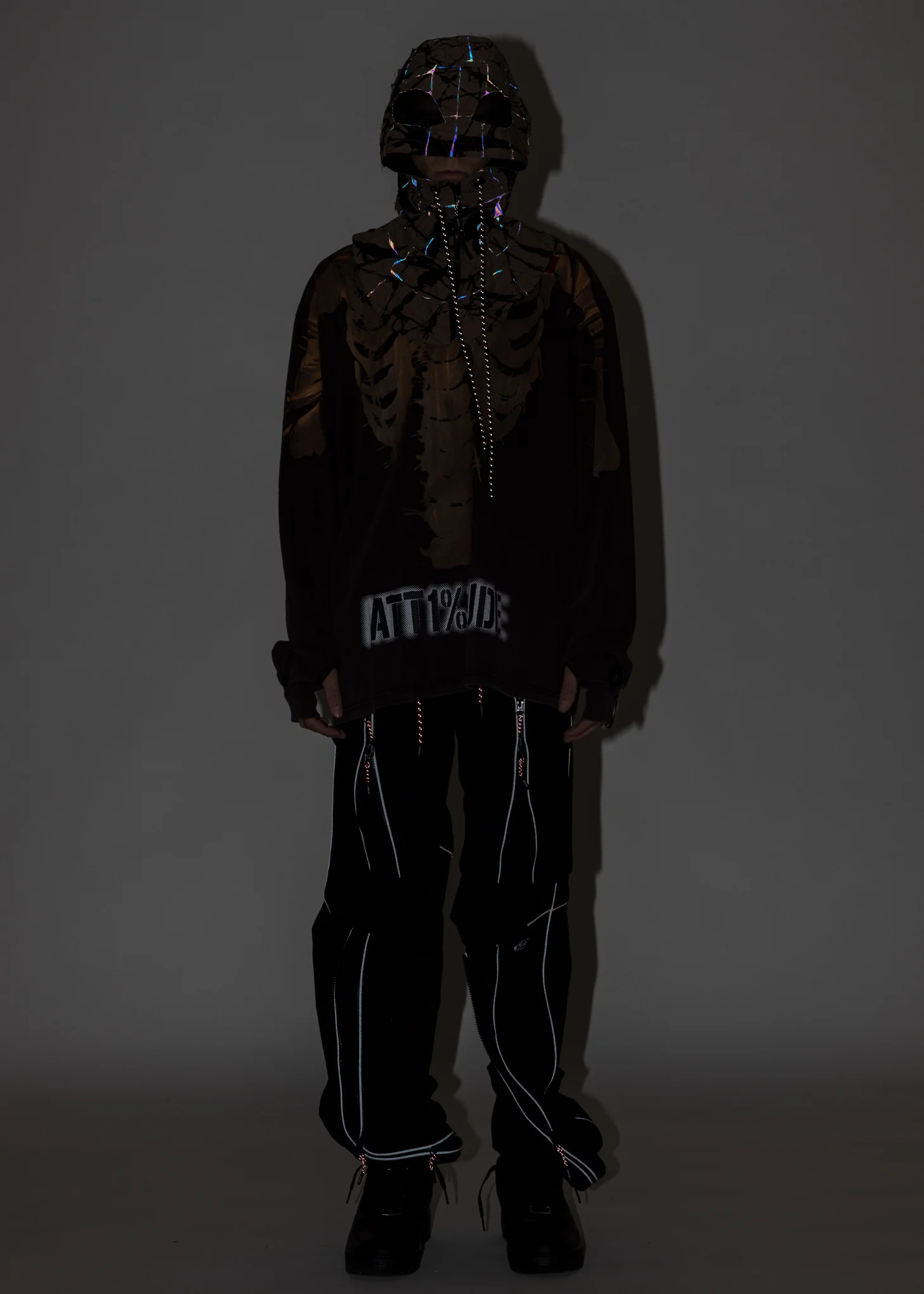Black BONDAGE ATT1%TUDE Line Pants - Image 13