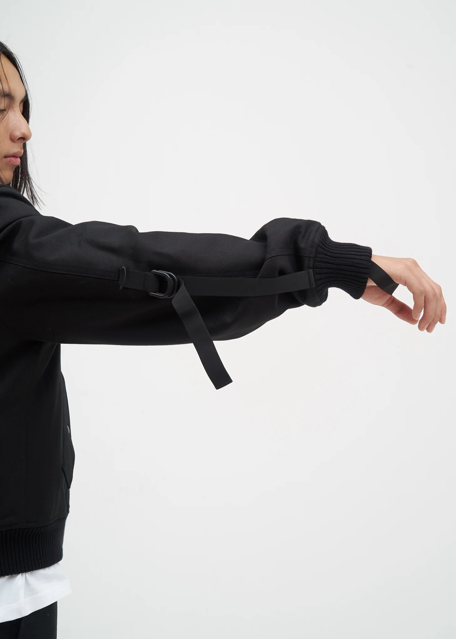 Black Bondage Bomber Jacket (Re-Edition) - Image 2