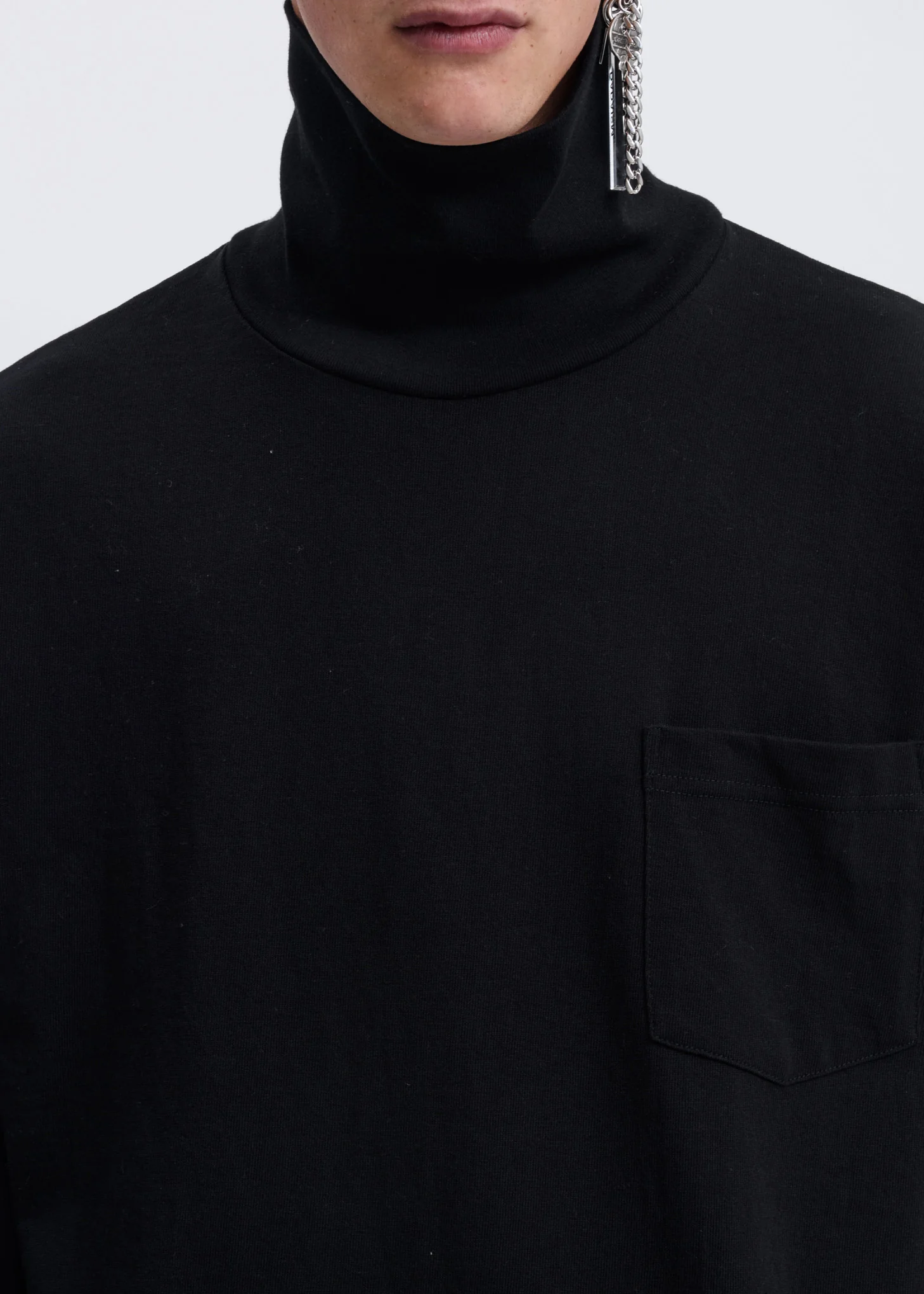 Black BORDERLESS Print Turtleneck Long Sleeve T-shirt - Image 4