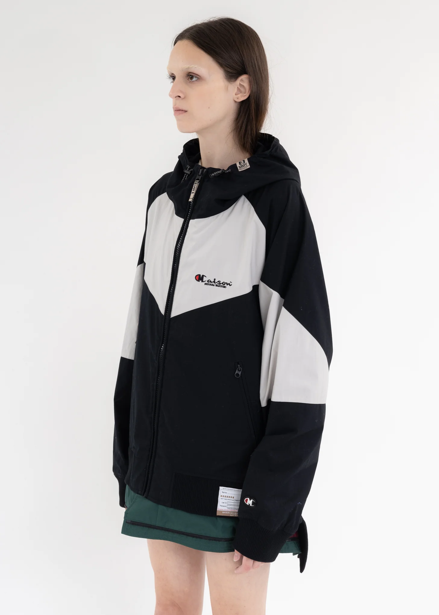Black Bottom Layered Sports Blouson - Image 3
