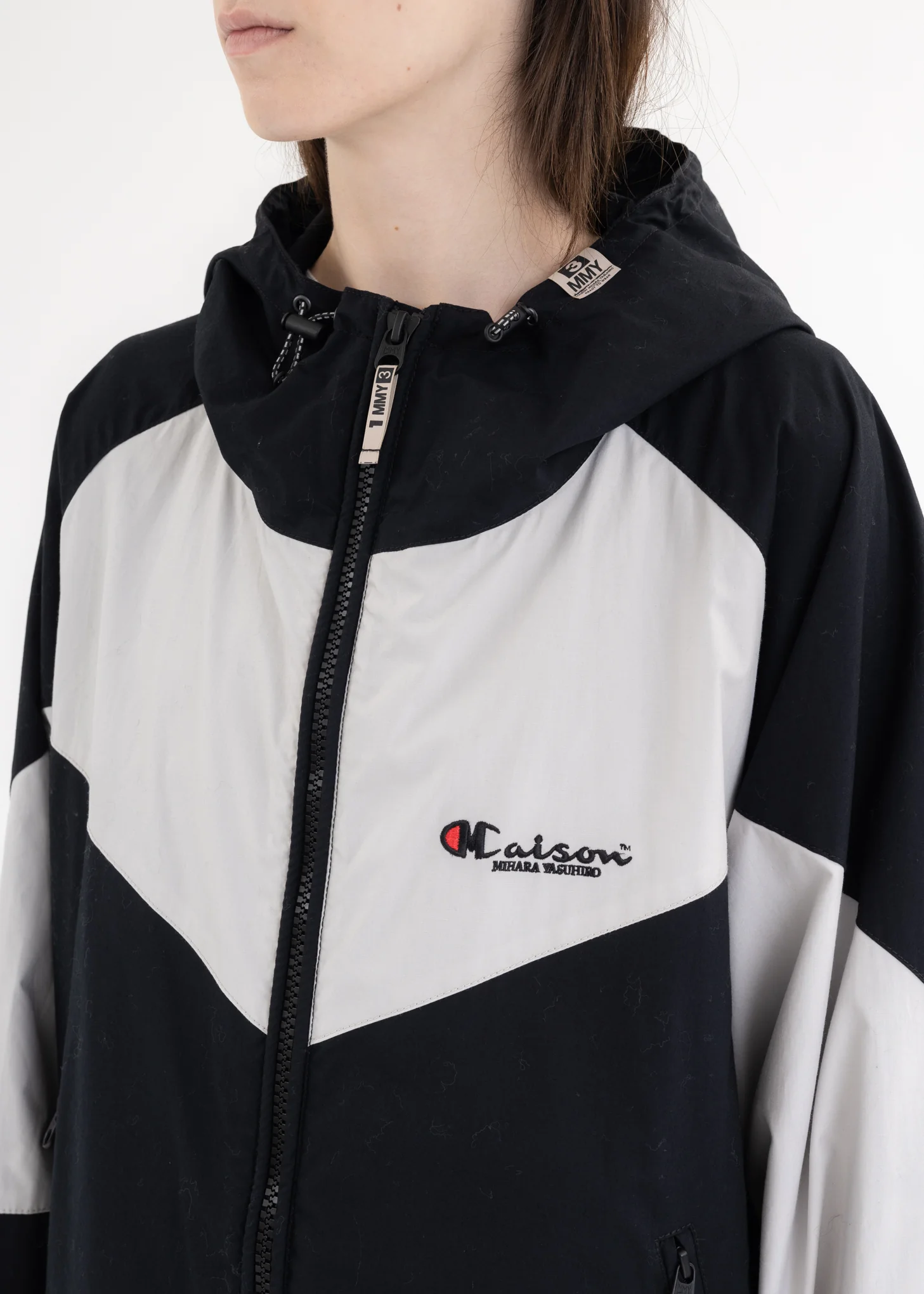 Black Bottom Layered Sports Blouson - Image 4