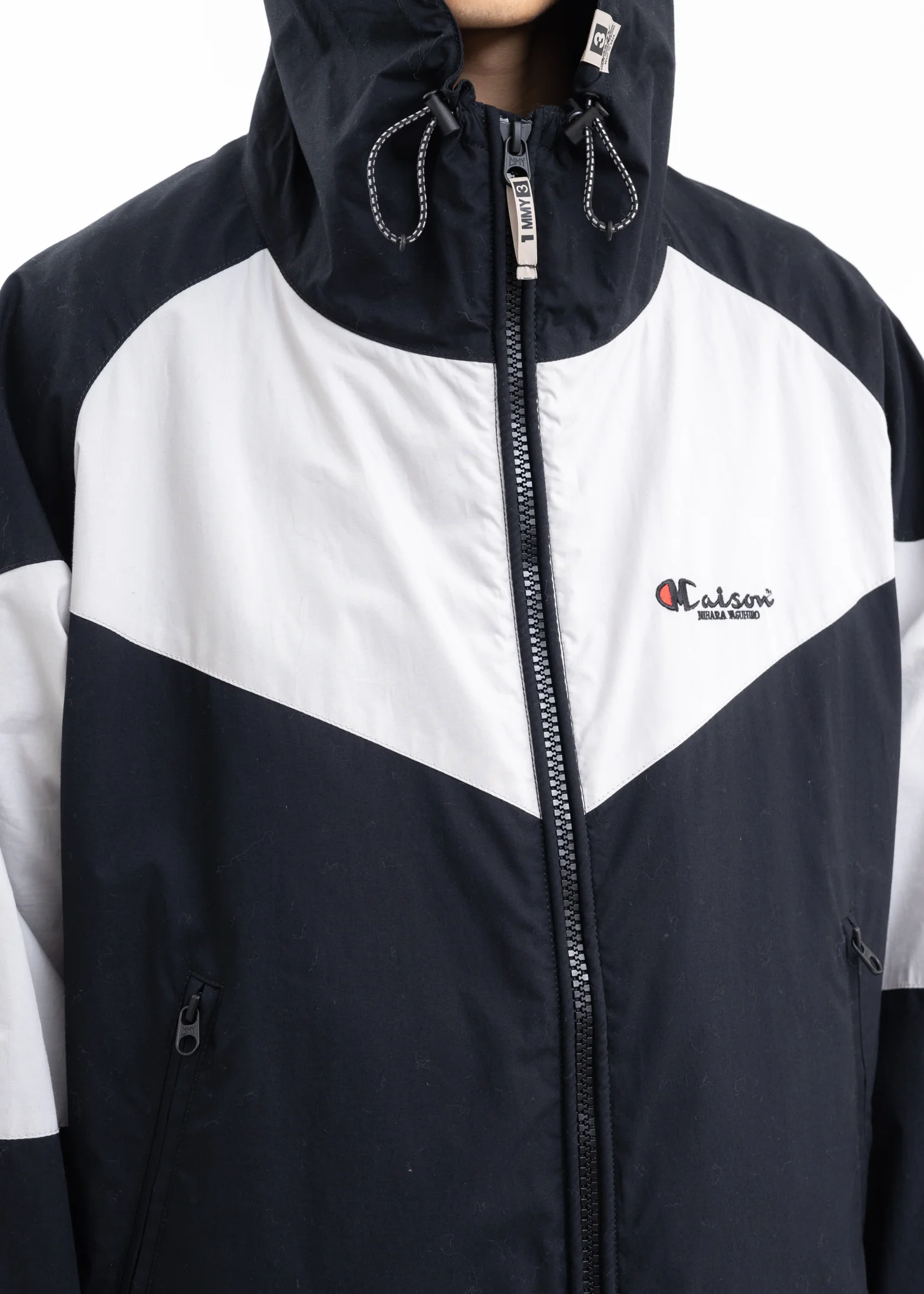 Black Bottom Layered Sports Blouson - Image 4