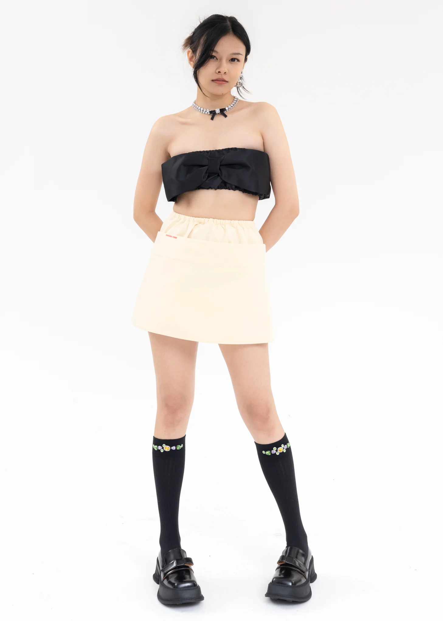 Black Bow Bandeau Top - Image 5