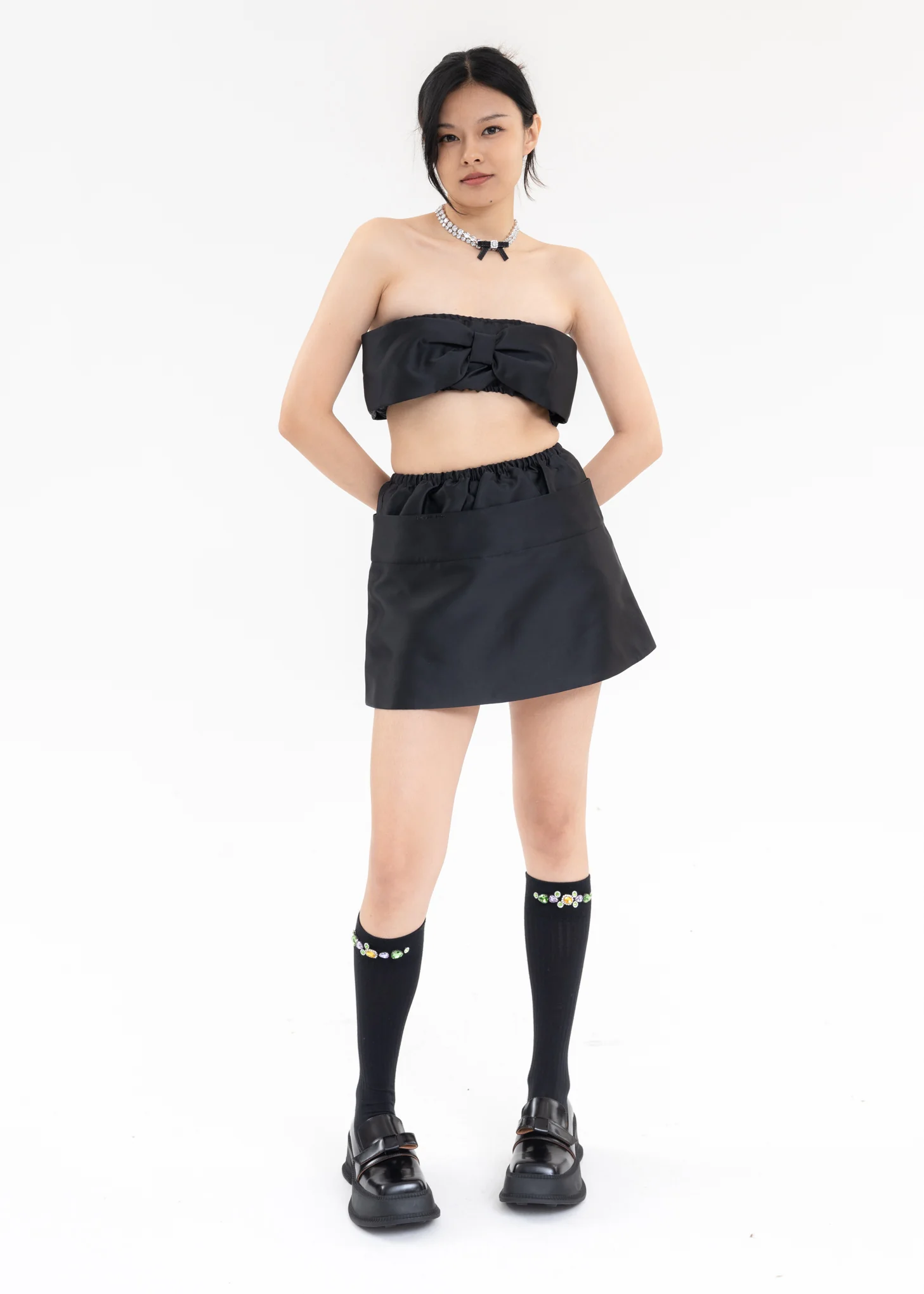 Black Bow Bandeau Top - Image 6