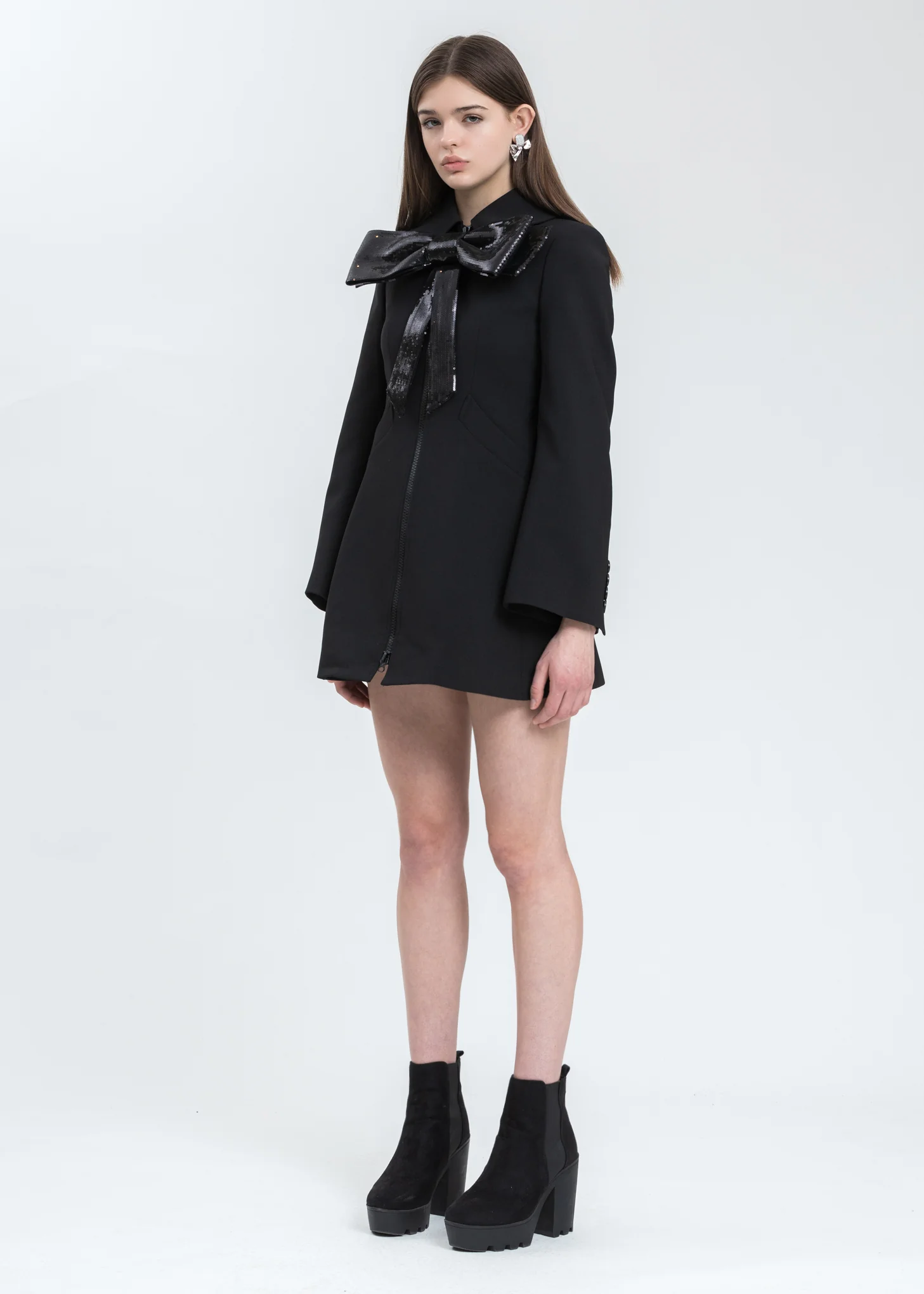 Black Bow Crystal Suit Jacket - Image 6