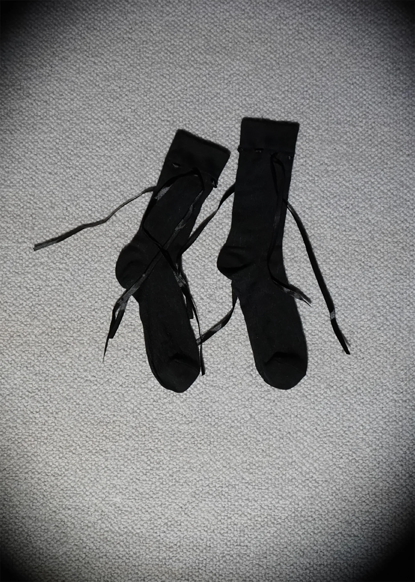 Black Bow Lace Socks