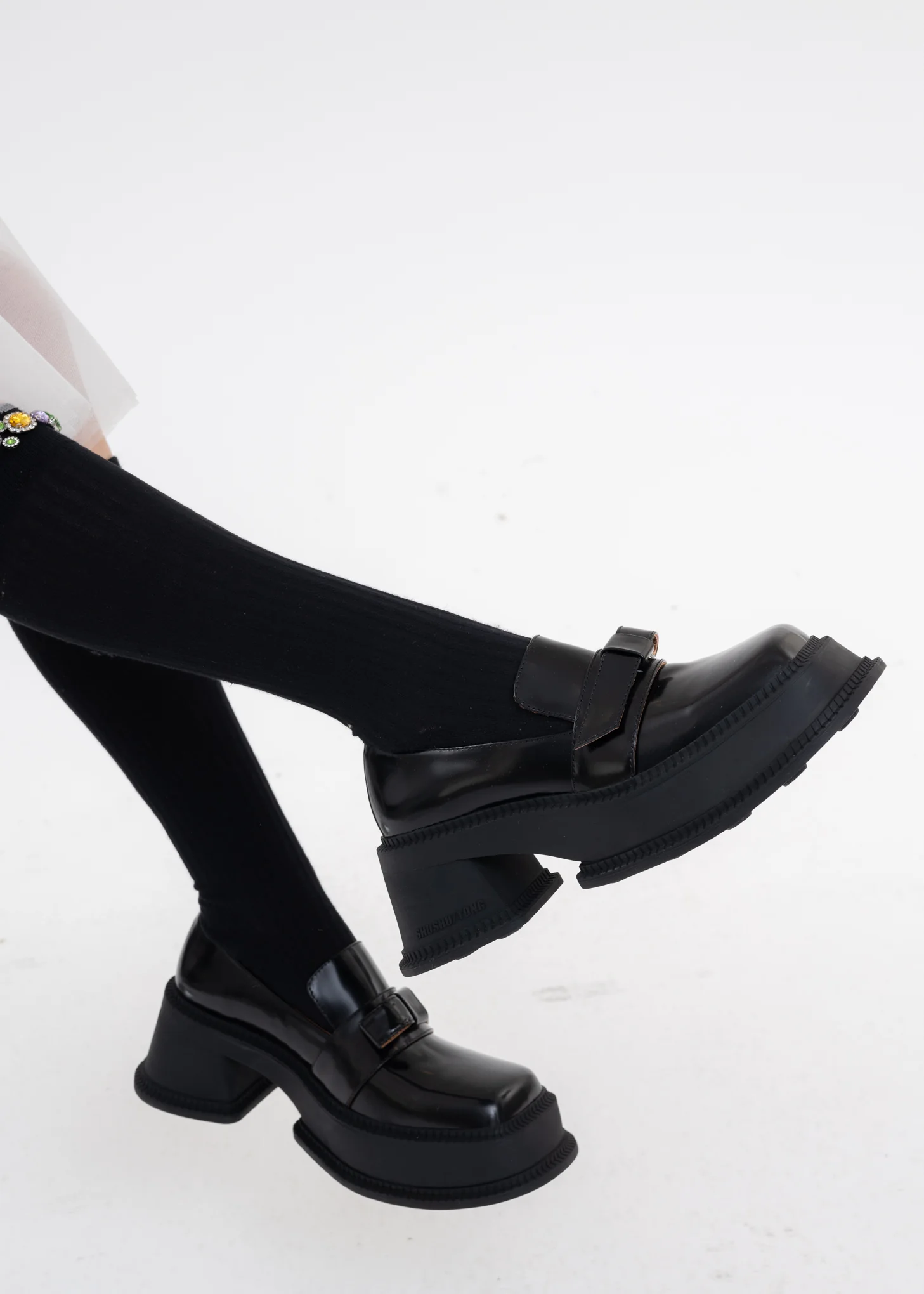 Black Bow Loafer Platform - Image 8