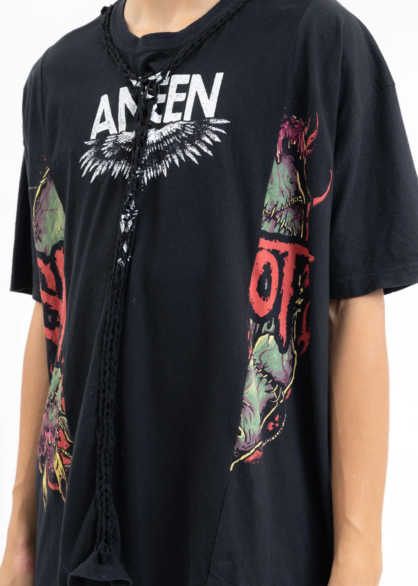 Black Braided Band Tee -Style A - Image 4