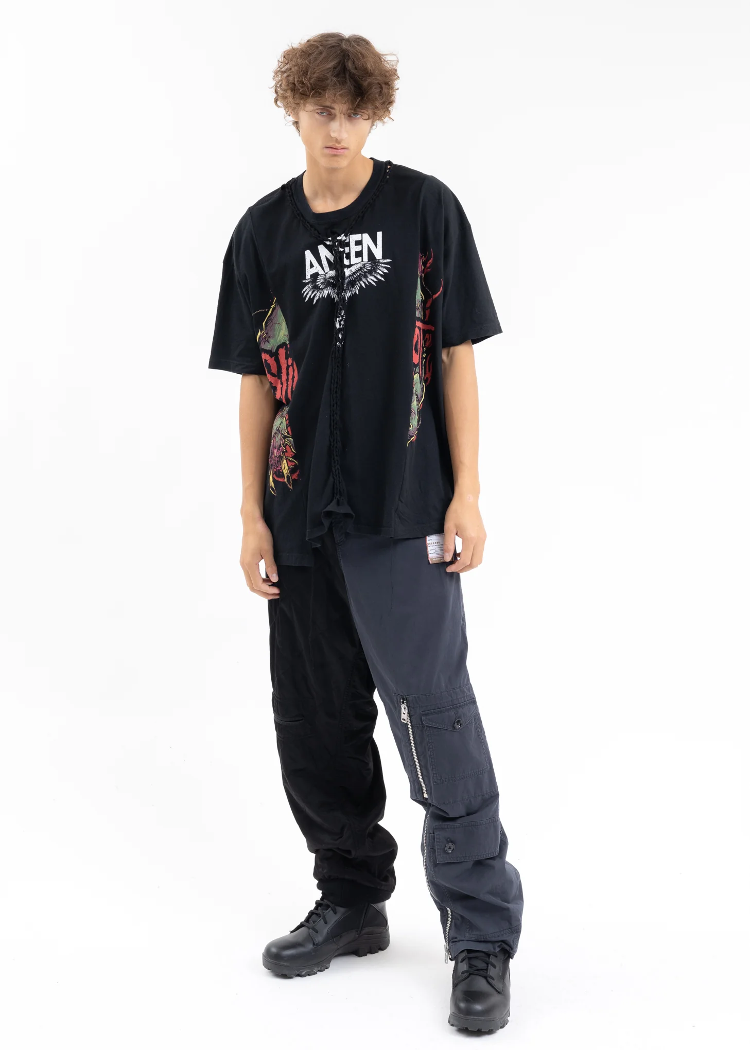 Black Braided Band Tee -Style A - Image 5