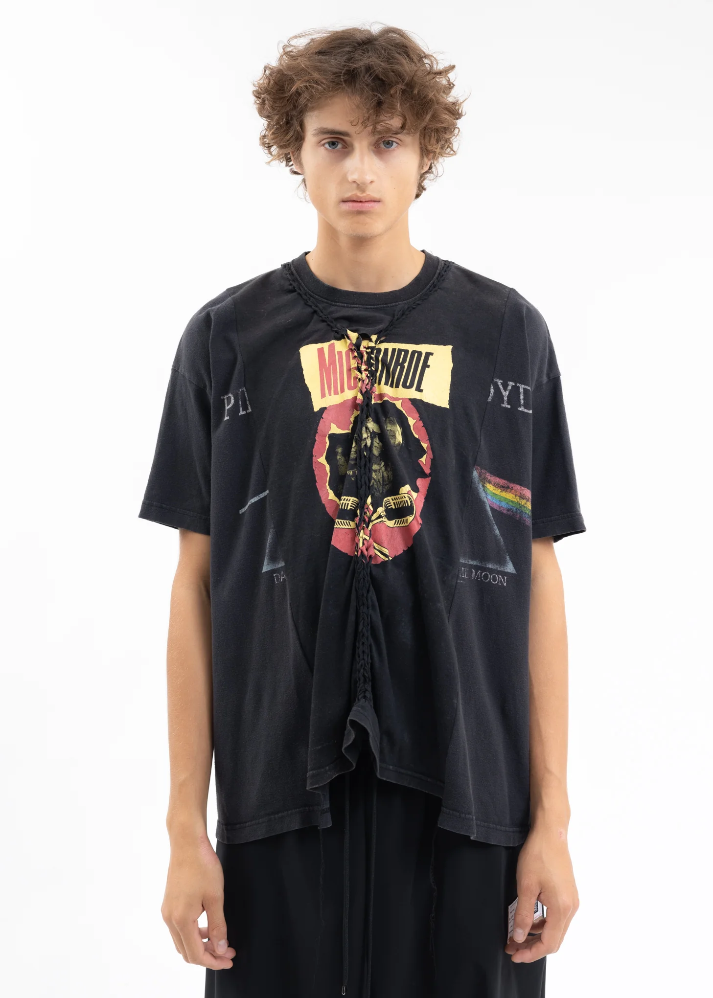 Black Braided Band Tee -Style B