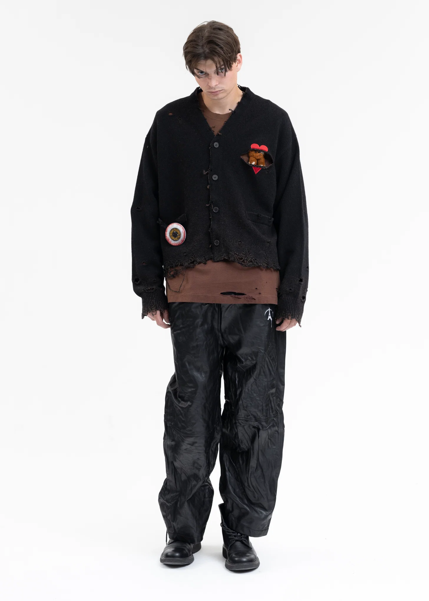 BLACK BROKEN HEART CARDIGAN - Image 5