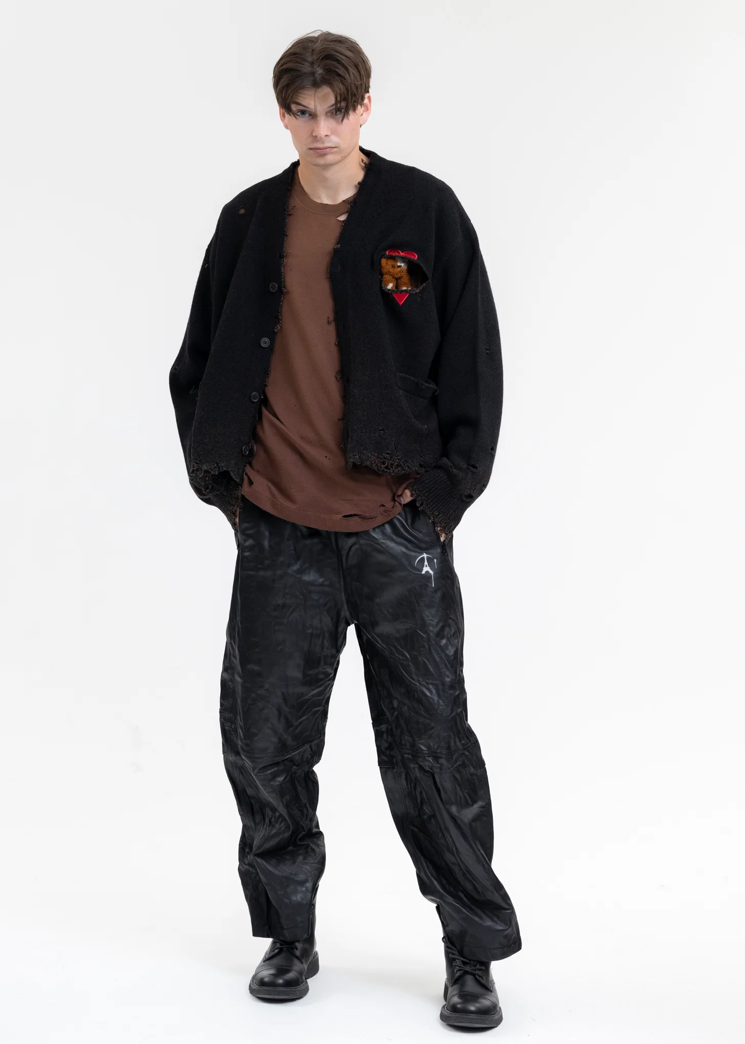 BLACK BROKEN HEART CARDIGAN - Image 6