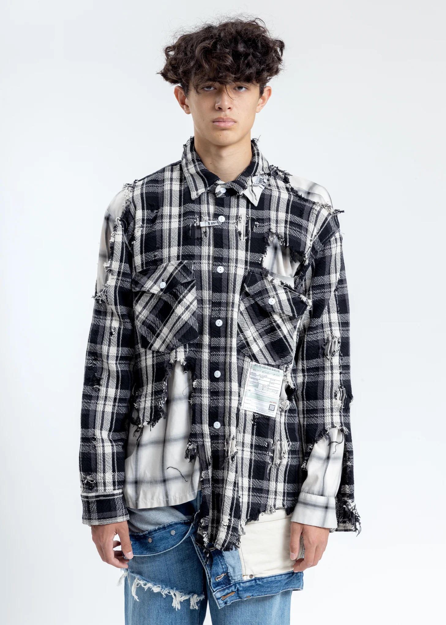 Black Broken Layer Shirt