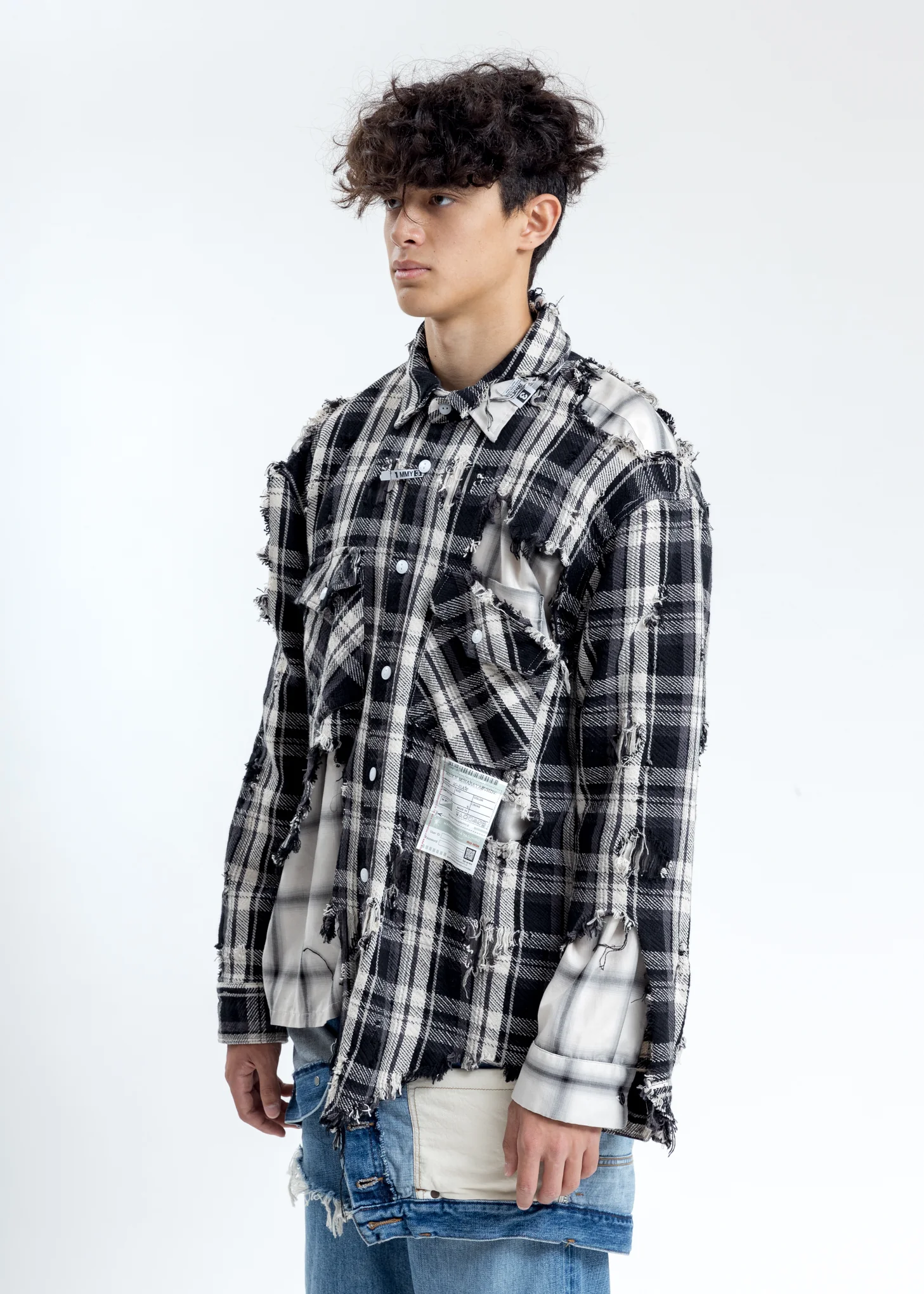 Black Broken Layer Shirt - Image 3