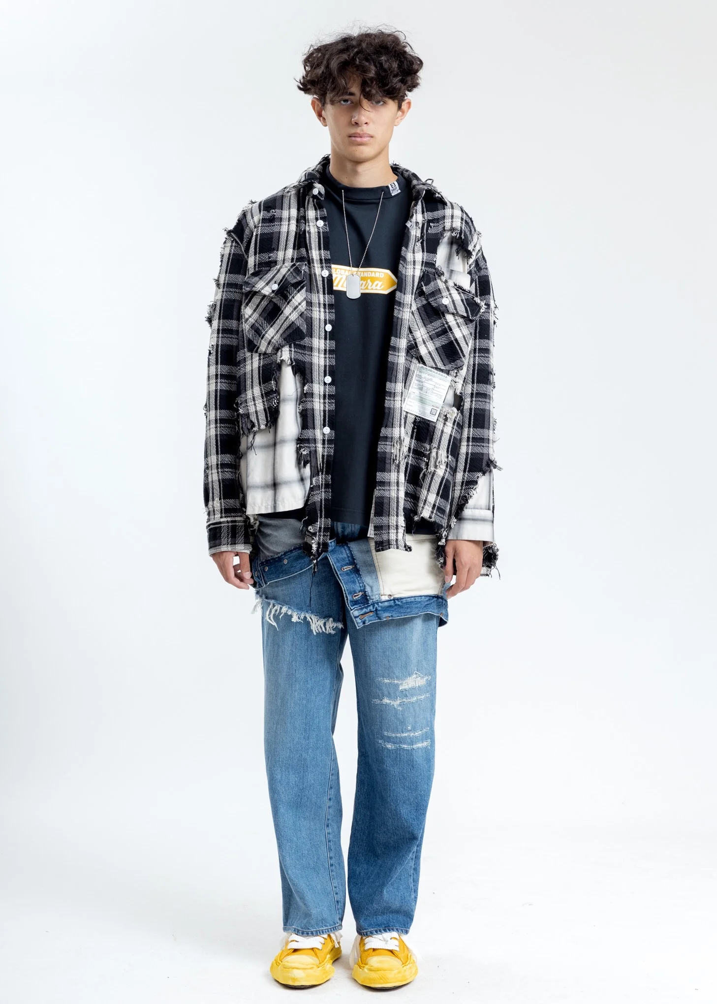 Black Broken Layer Shirt - Image 7