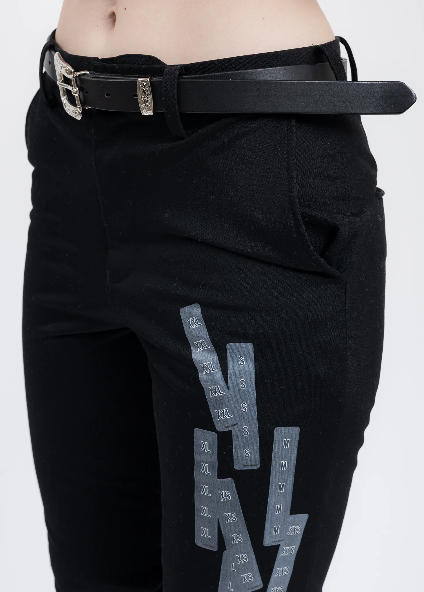 Black BUCKLE HOOK Leather Belt - Image 4