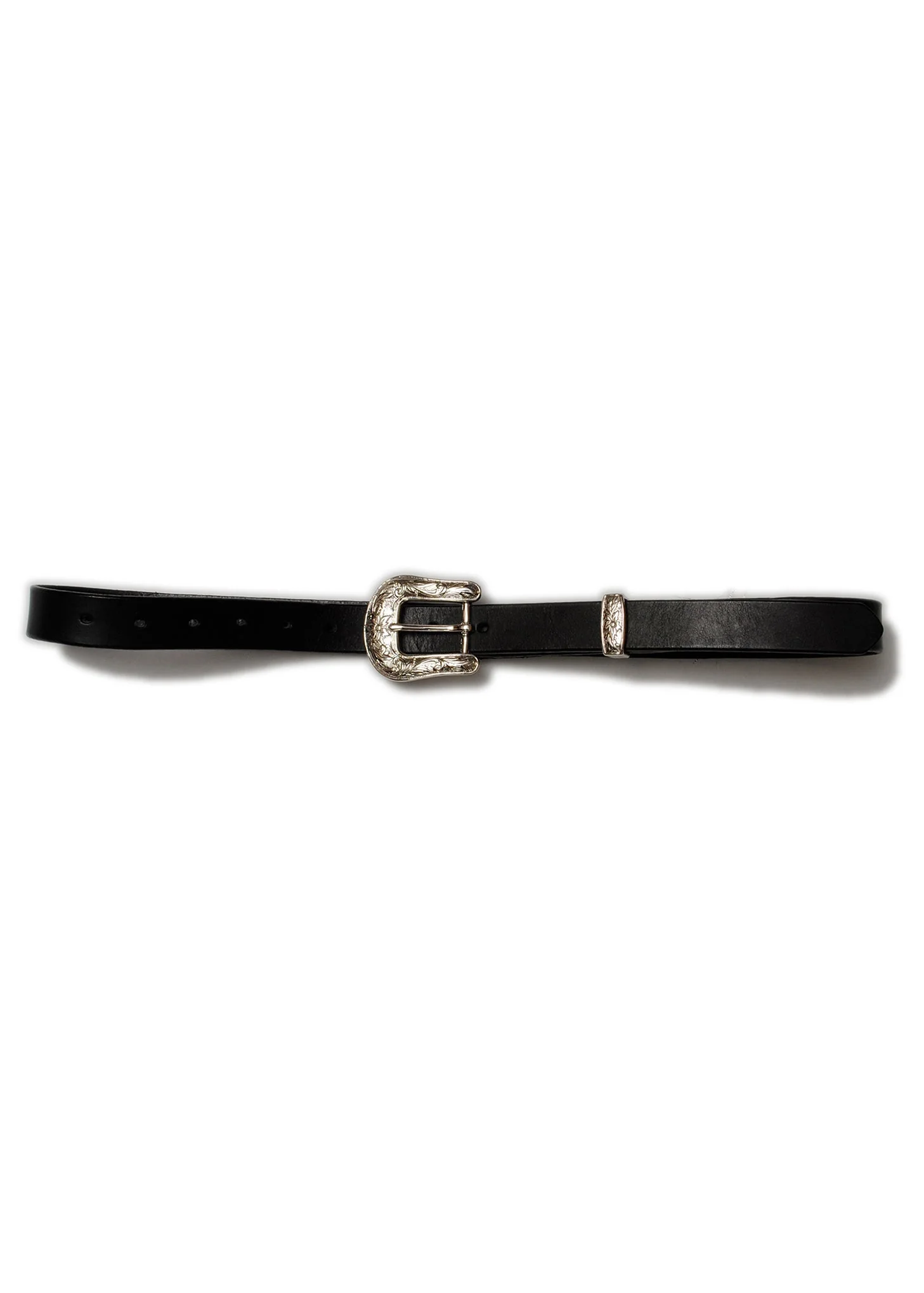 Black BUCKLE HOOK Leather Belt - Image 5