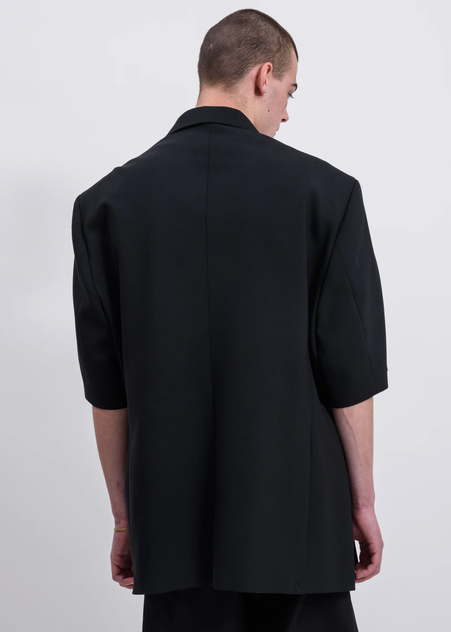 Black Buckle Short Sleeves Jacket - Image 2