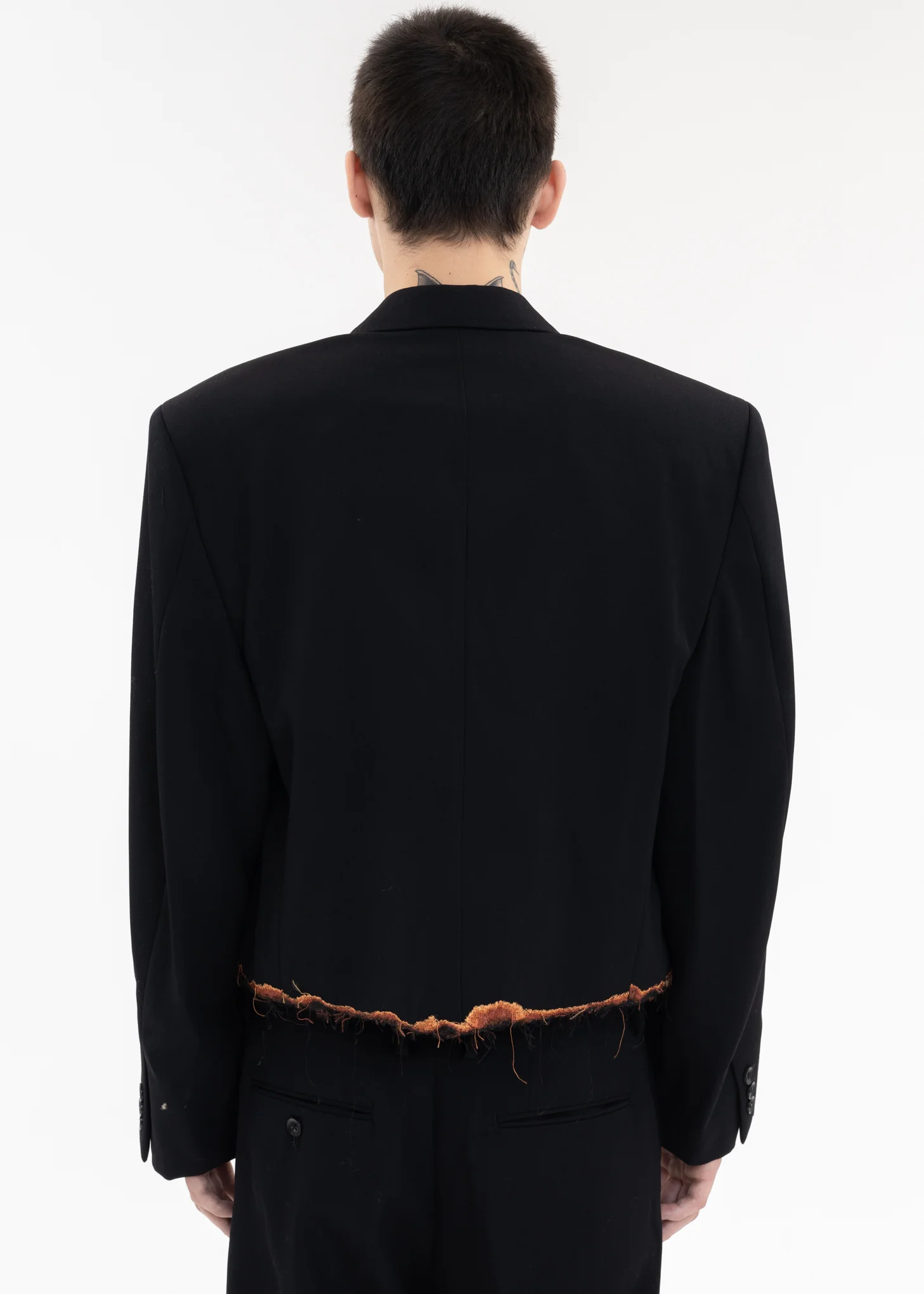 Black BURNIG EMBROIDERY TAILORED JACKET - Image 4