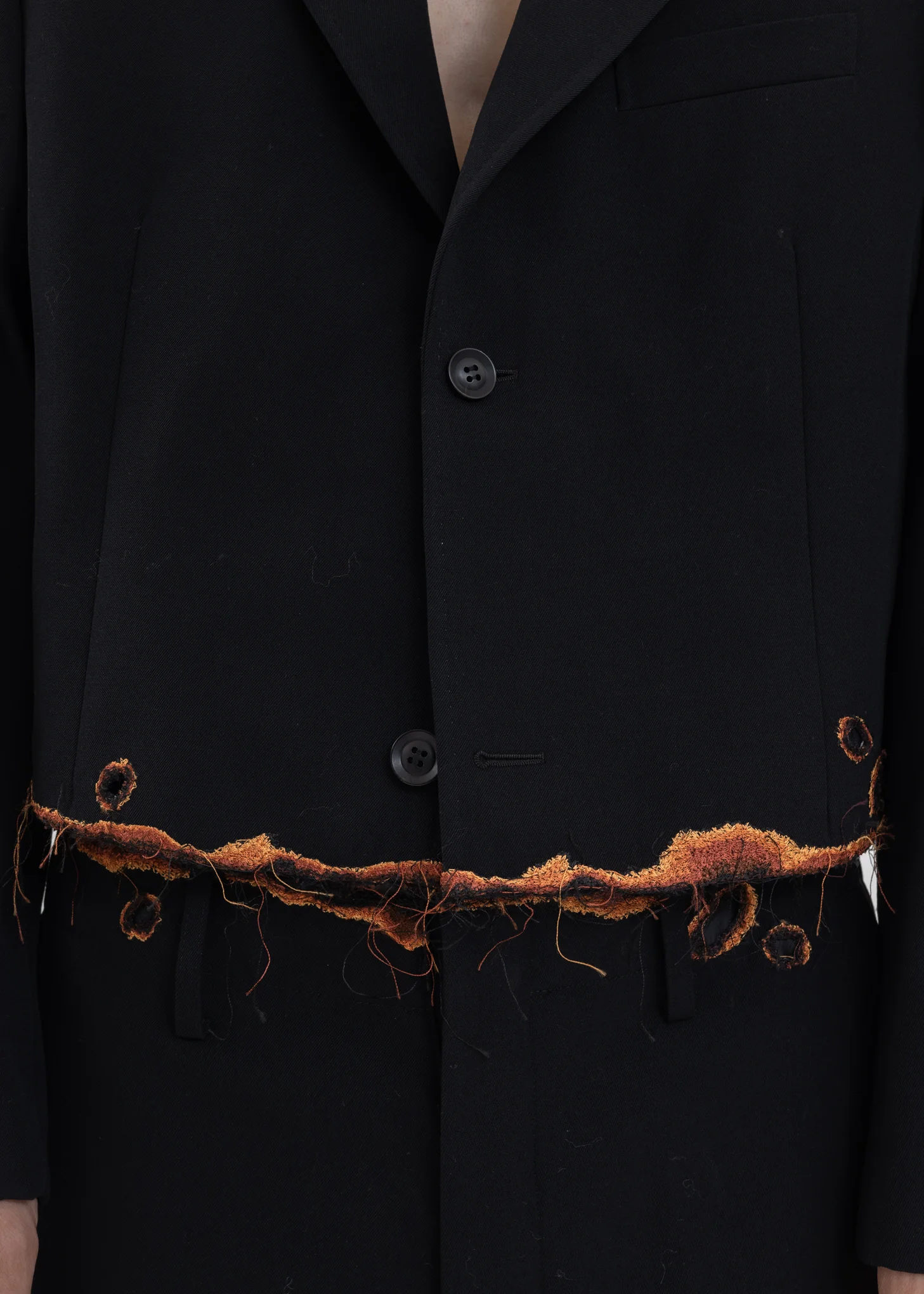 Black BURNIG EMBROIDERY TAILORED JACKET - Image 5