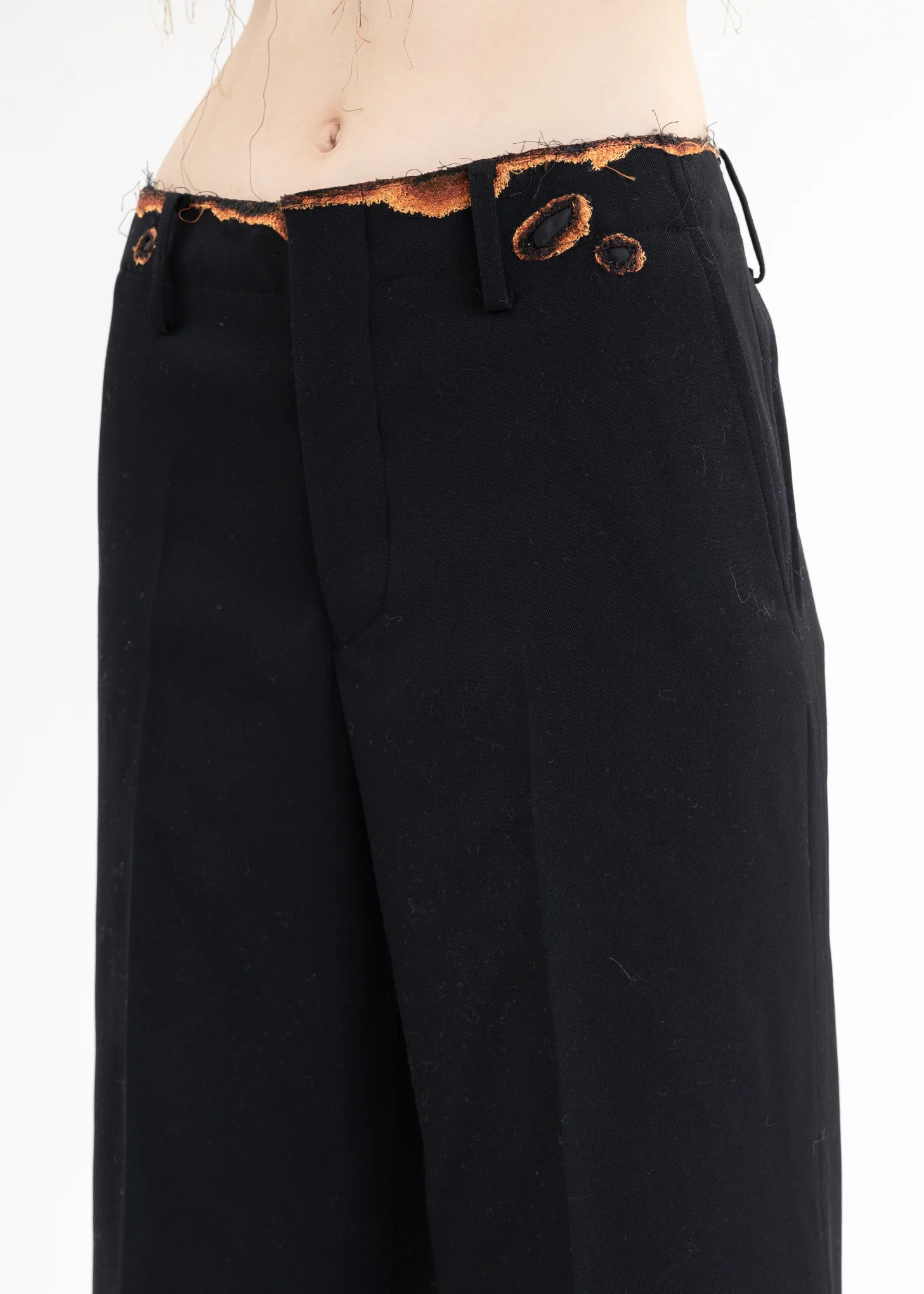 Black BURNIG EMBROIDERY TROUSERS - Image 2