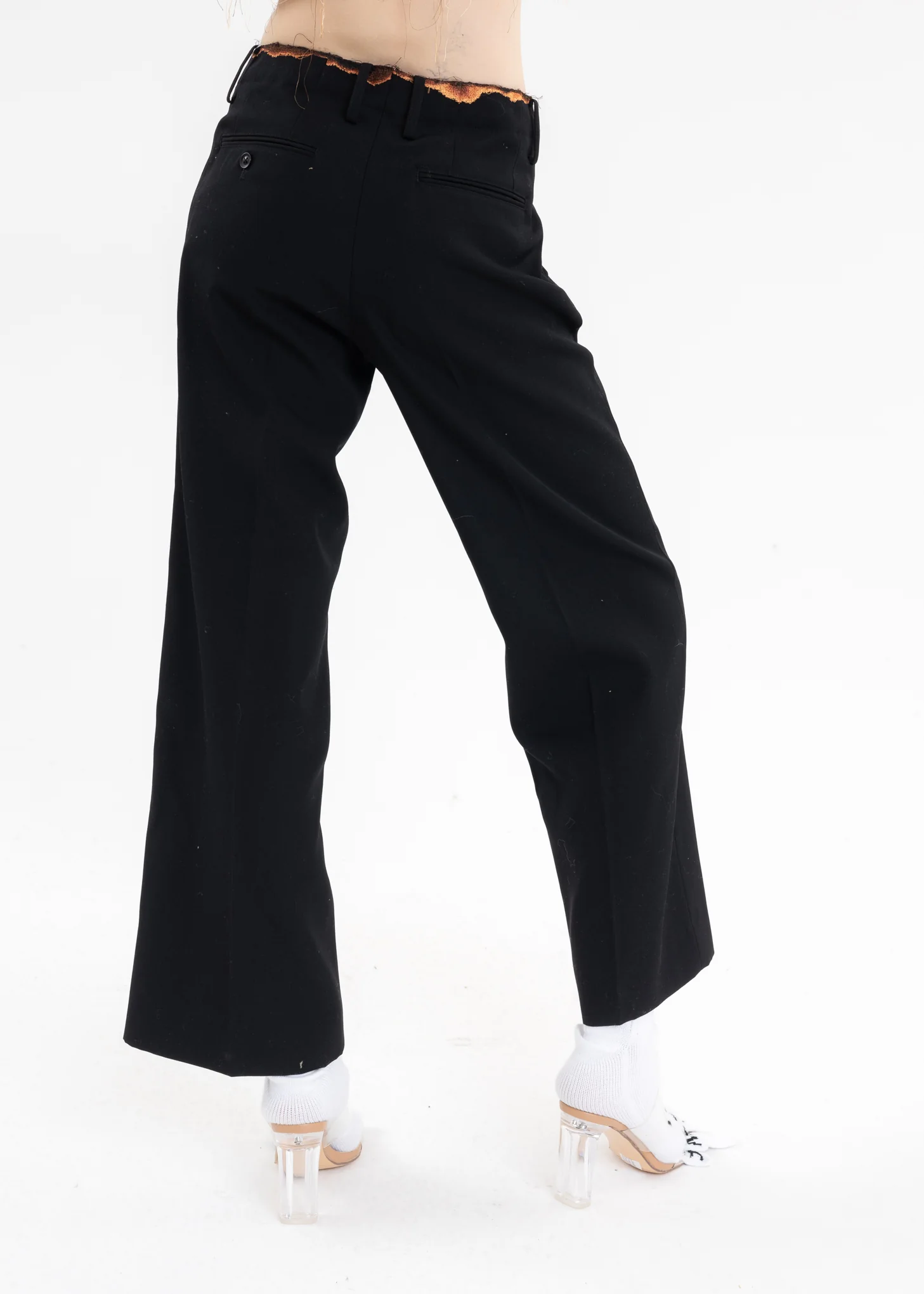 Black BURNIG EMBROIDERY TROUSERS - Image 4