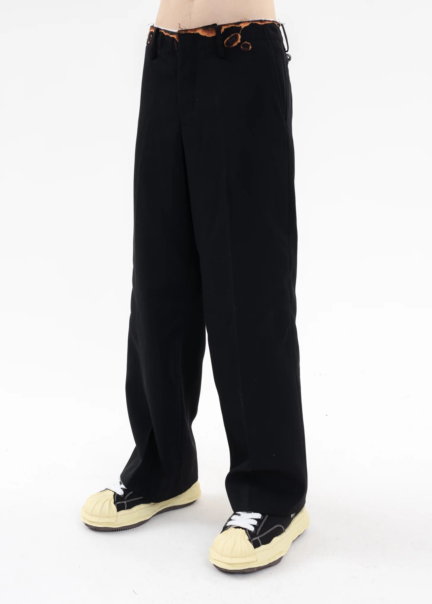Black BURNIG EMBROIDERY TROUSERS - Image 3