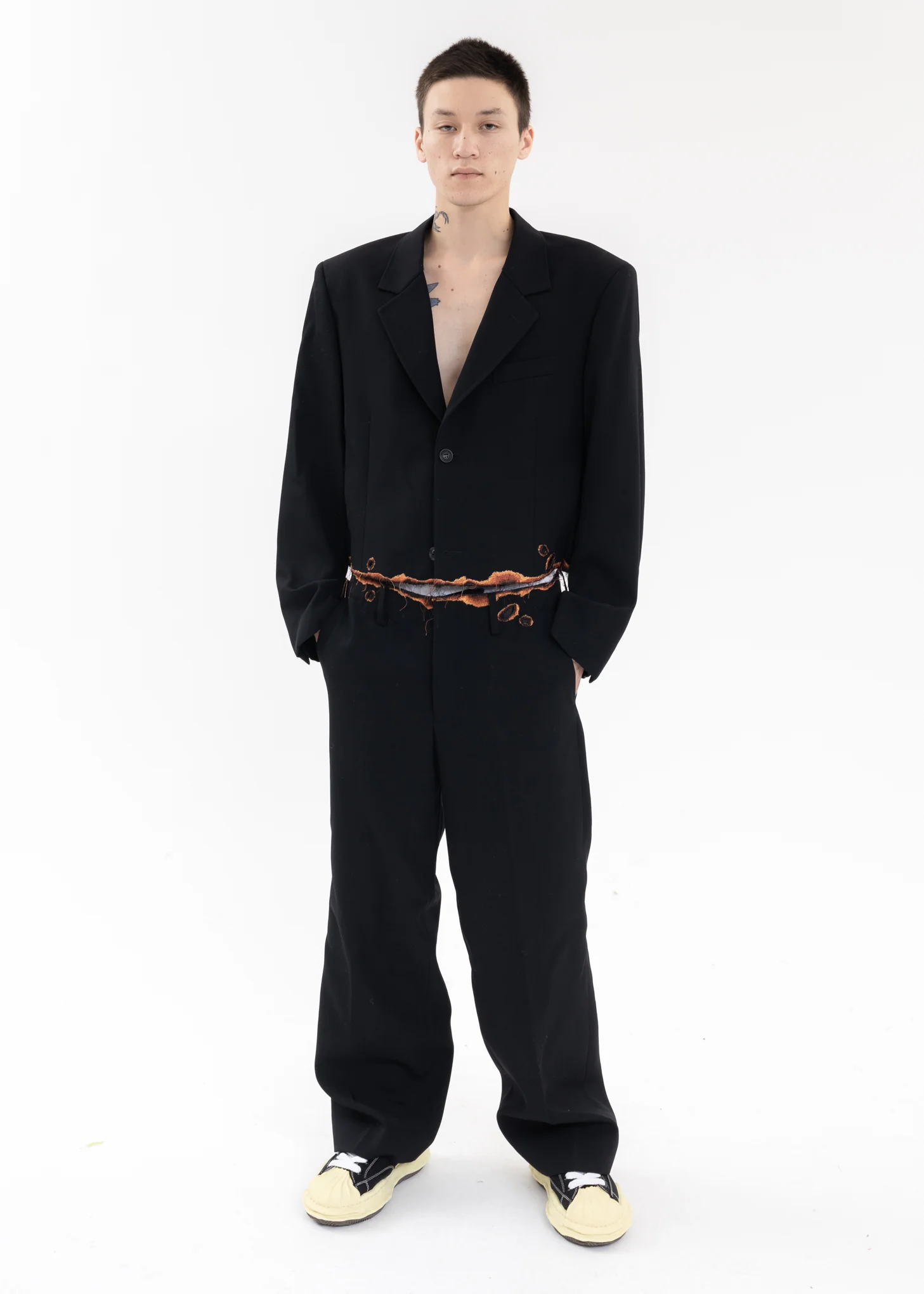 Black BURNIG EMBROIDERY TROUSERS - Image 5