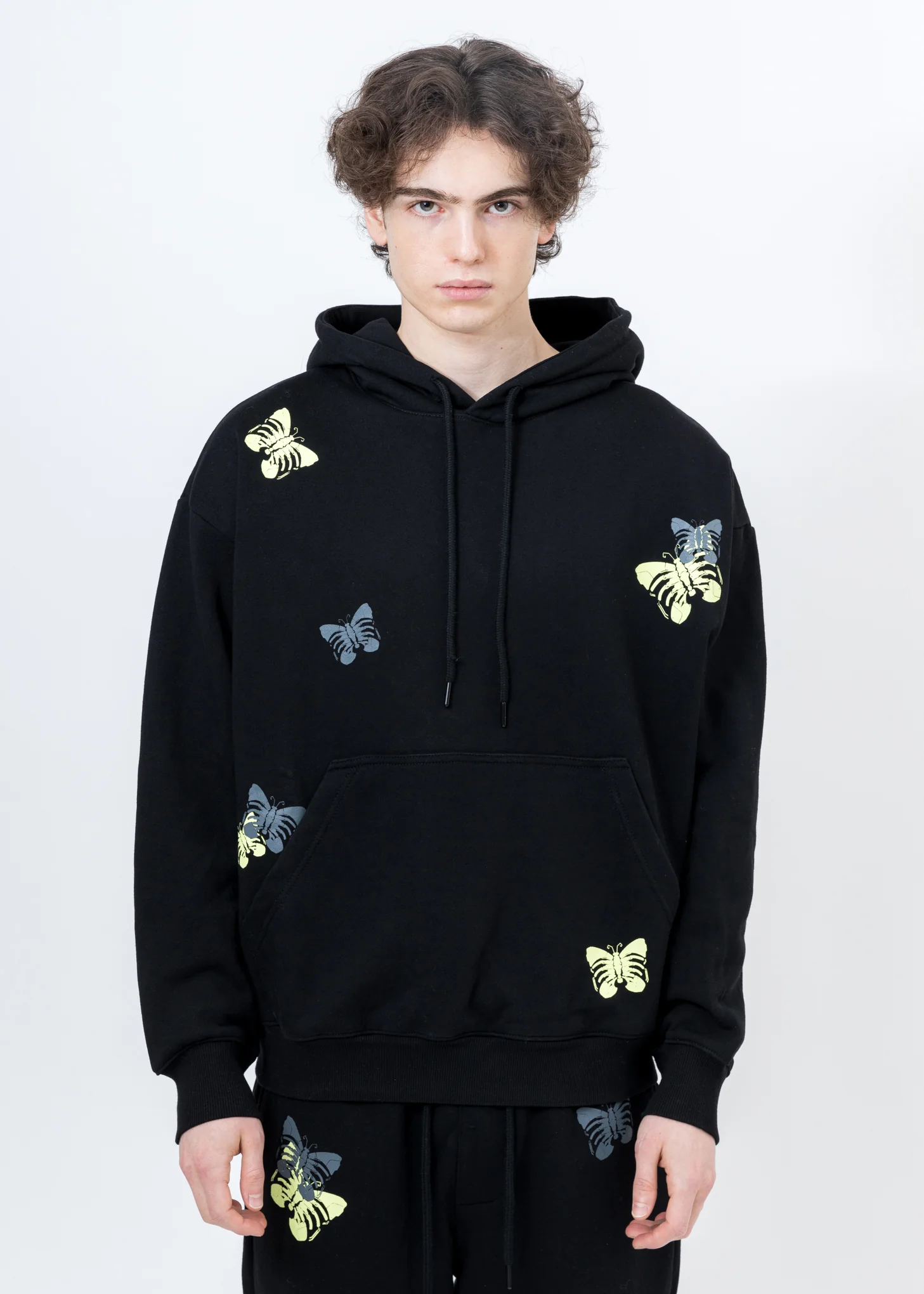 Black Butterfly Rib Cage Hoodie