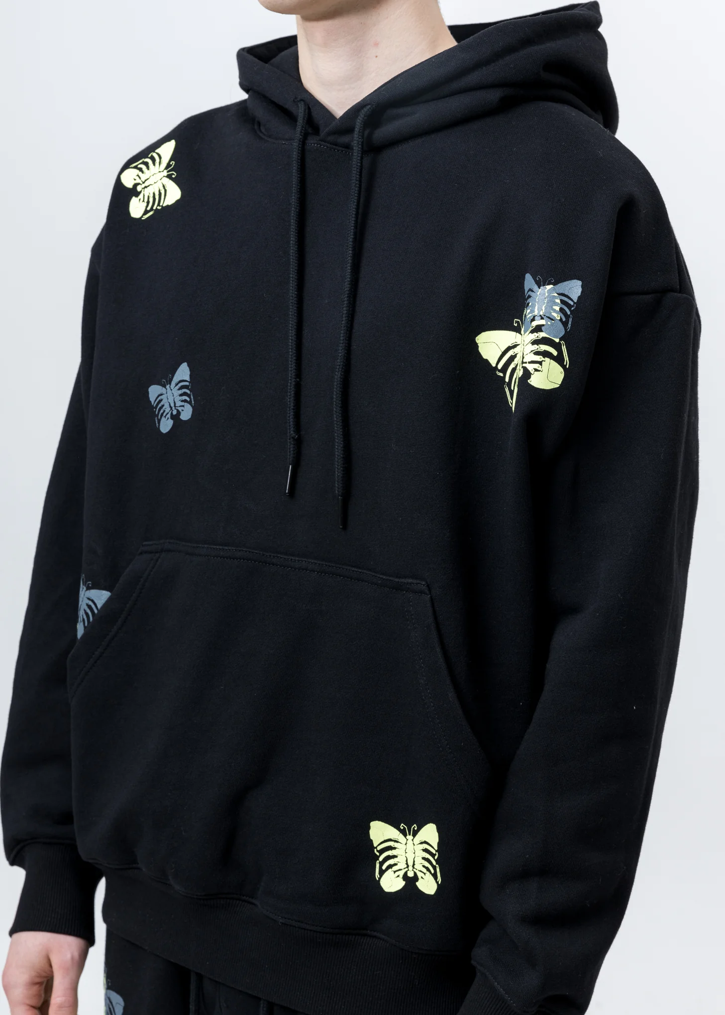 Black Butterfly Rib Cage Hoodie - Image 4